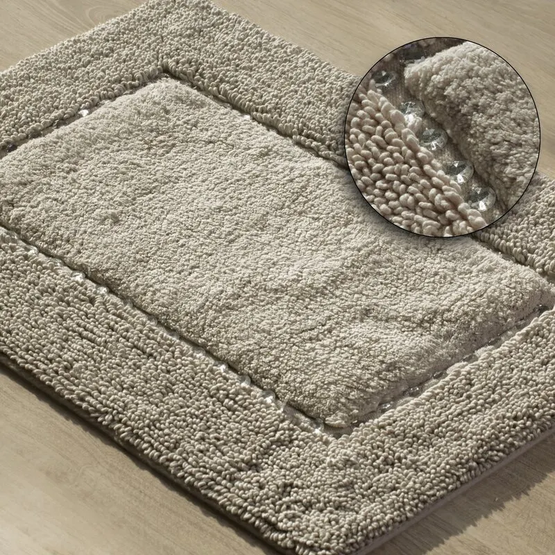 DYWANIK ŁAZIENKOWY CHIC 50 X 70 CM BEŻOWY DYWANIK ŁAZIENKOWY CHIC 50 X 70 CM BEŻOWY