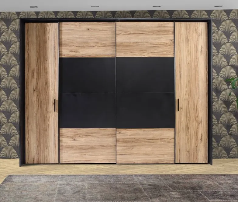 Szafa przesuwna 4-drzwiowa DALATE 200x210 dąb katania - DKSS32411-M267