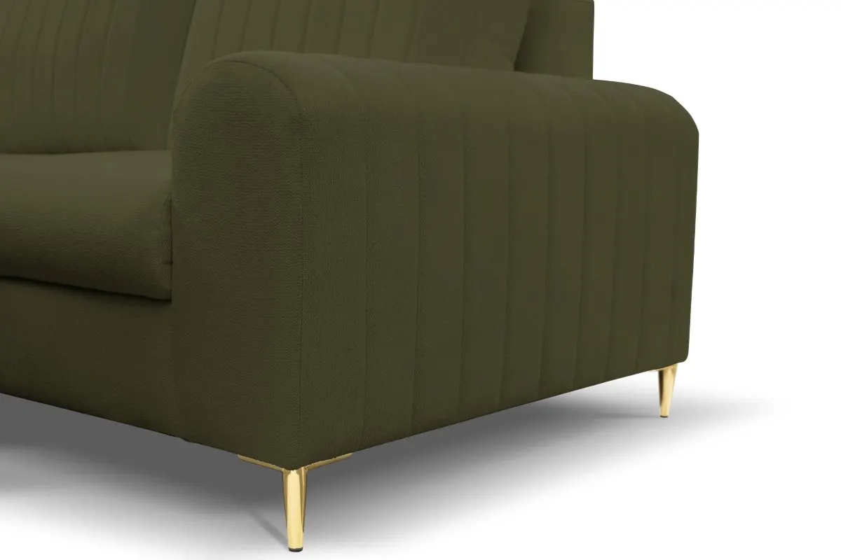 Narożnik rozkładany z pojemnikiem MONACO LOFT 251 cm lewy oliwkowy - MONACO_NAR_LOFT10_L