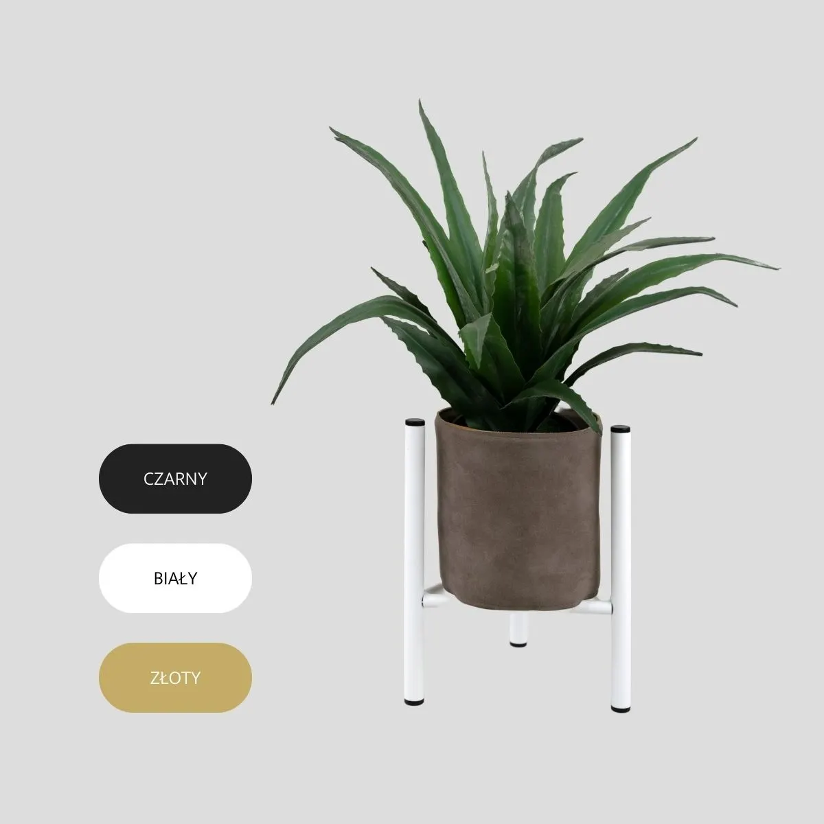 Kwietnik-stojak na donice metalowy DIJON S biały - LD_TZ000139