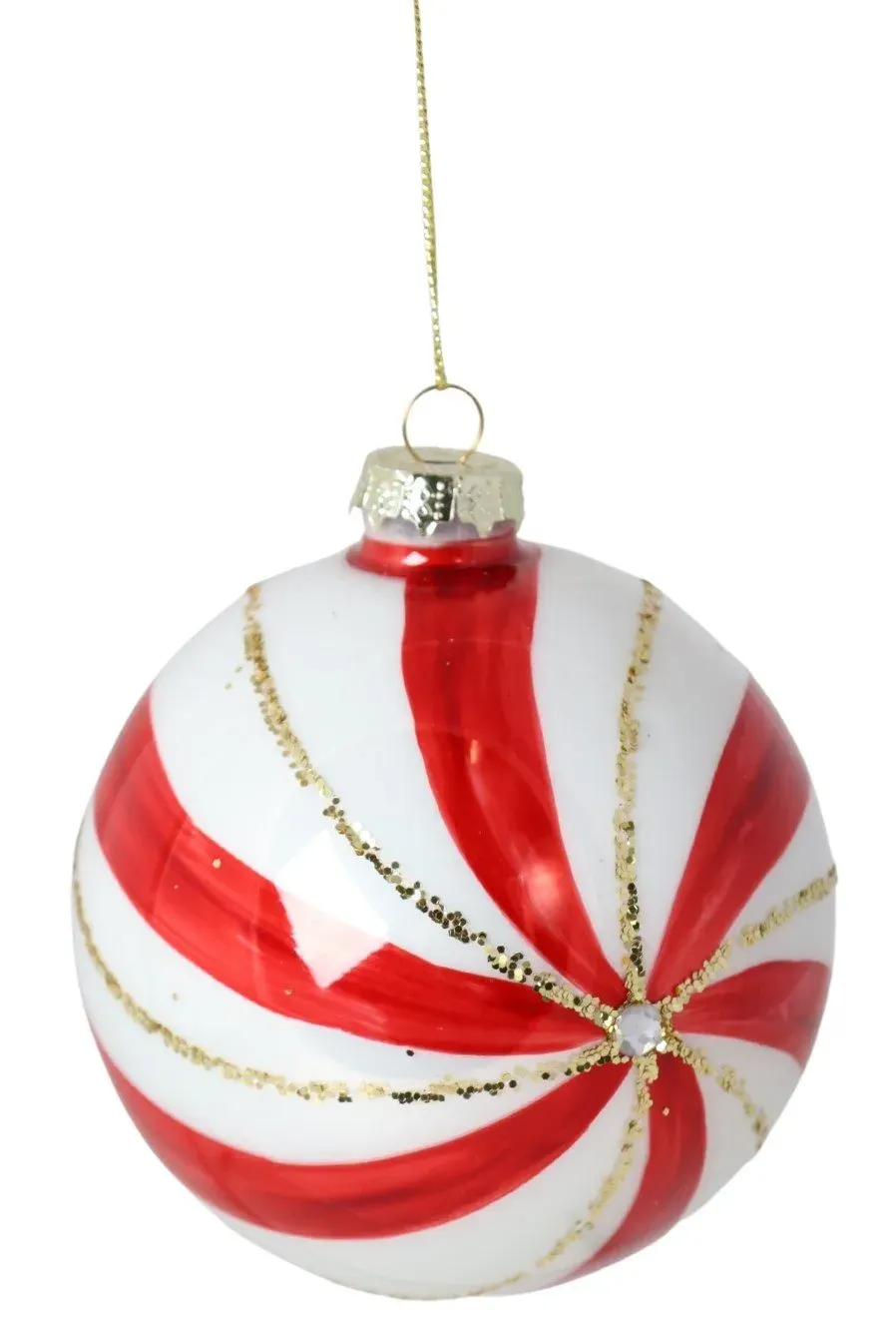 Bombka szklana 12 sztuk BIAŁO-CZERWONA mała DISPLAY 4948 Bombka szklana 12 sztuk BIAŁO-CZERWONA mała DISPLAY 4948