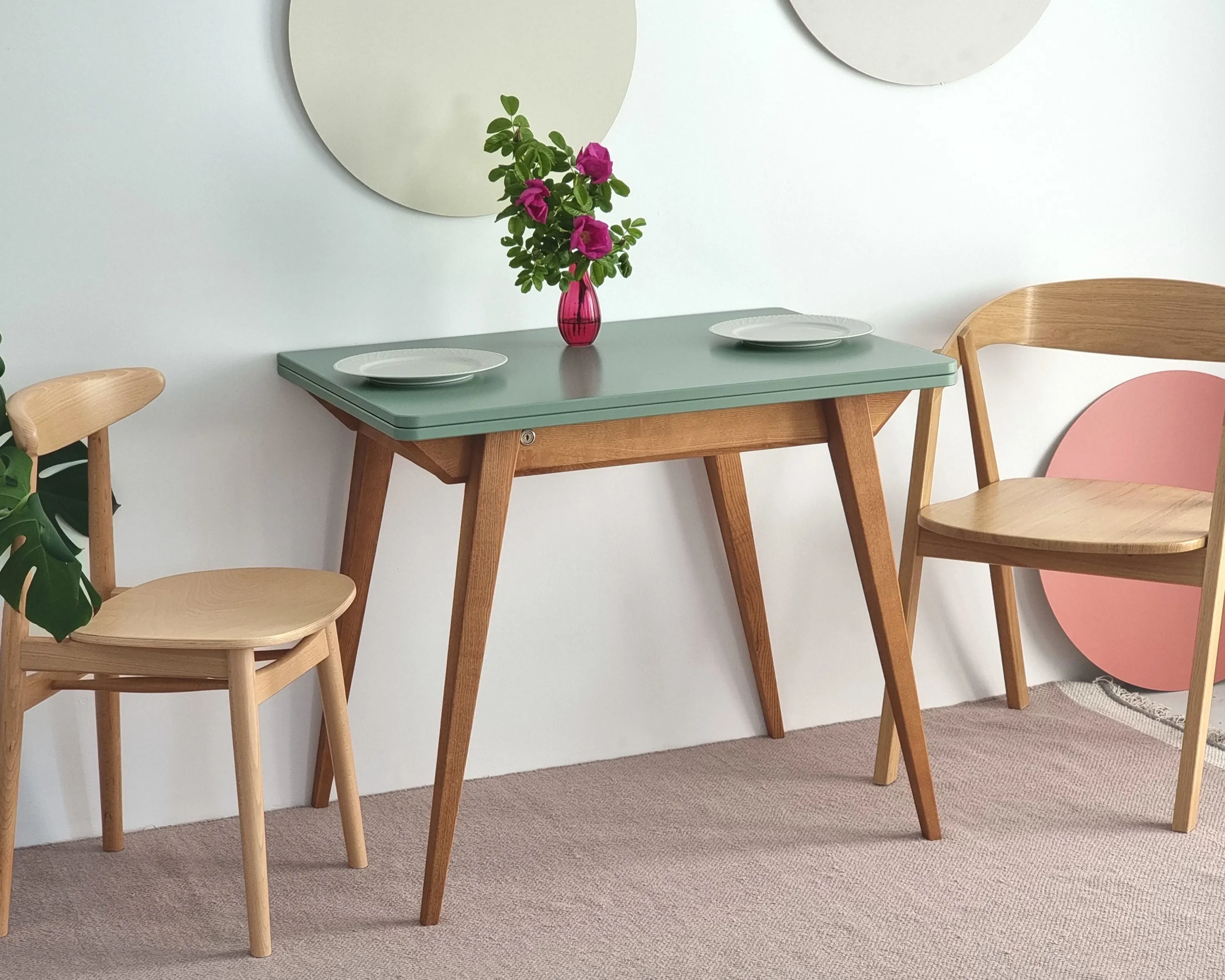 Stół rozkładany ENVELOPE 65x90-130cm szałwiowy dąb - NRAGABATE_E17_OAK