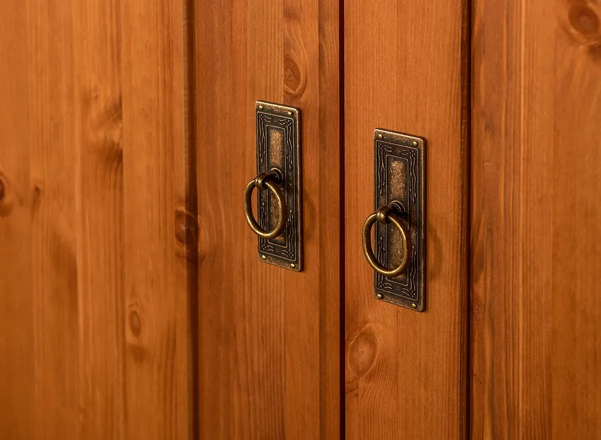 Bieliźniarka 2-drzwiowa z 2 szufladami sosnowa Toskania Miodowy - PL2015