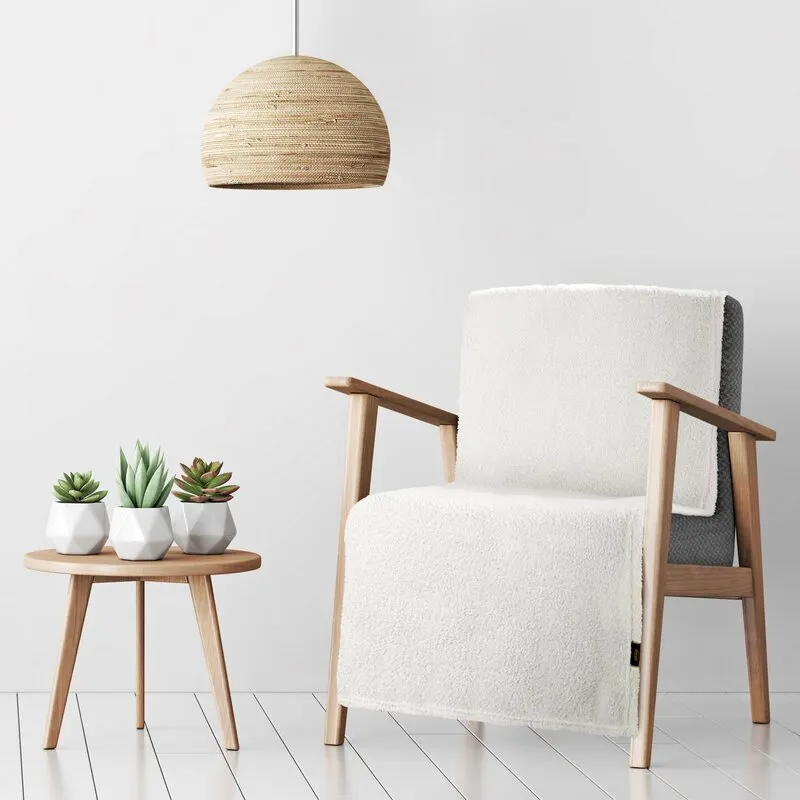 KOC - Narzuta na fotel BUKLA 70 X 160 cm Kremowy - EU_438666