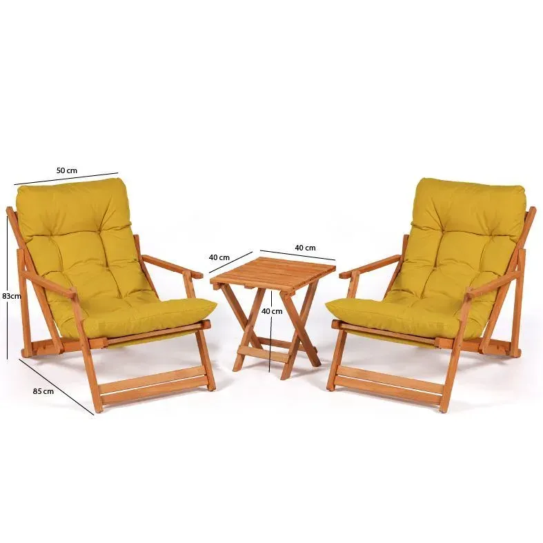 Zestaw ogrodowy (3 elementy) MYD1146 żółty naturalny - ASI_644MYD1146