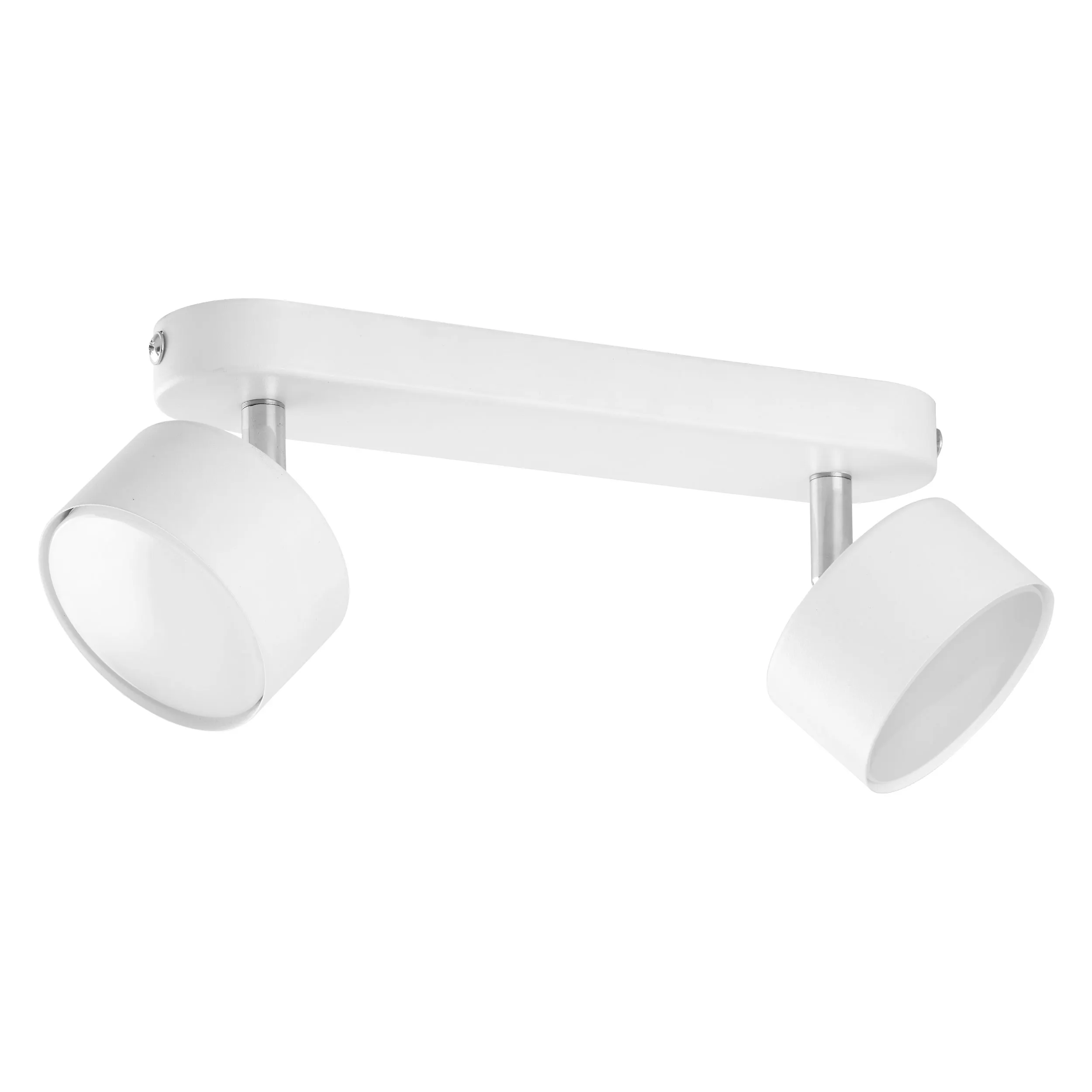 Lampa sufitowa CLARK biała z chromowanymi elementami regulowana na listwie 32x14x11cm