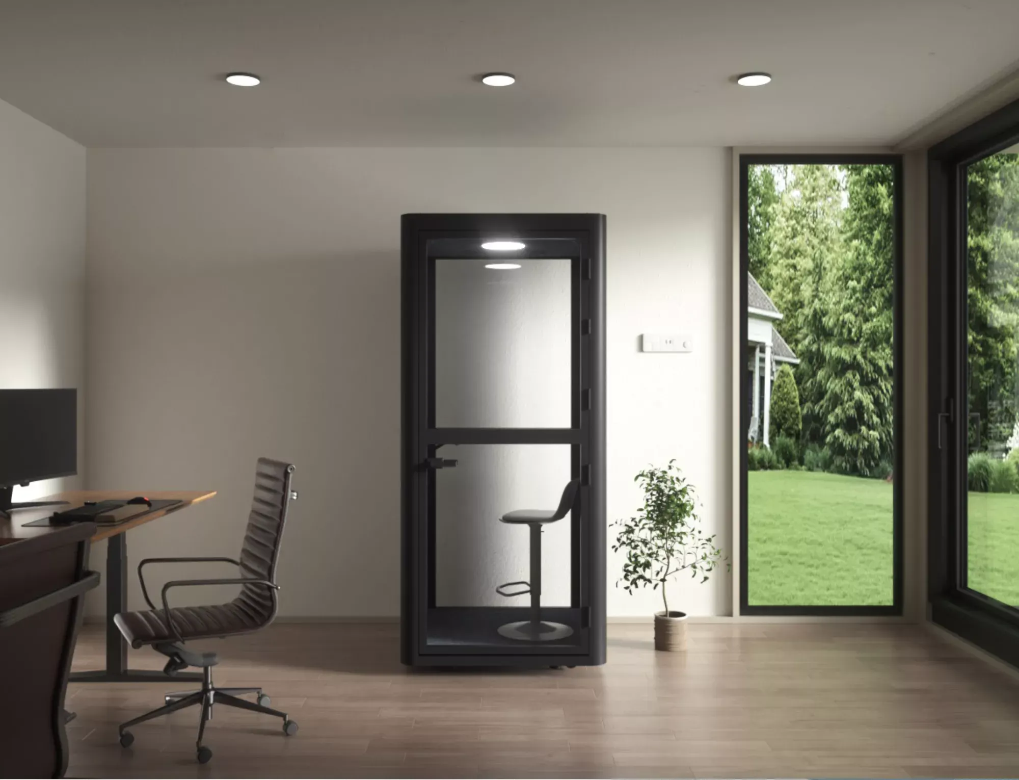 Kabina Budka akustyczna wygłuszająca POD - ciemnoszary, czarny - POD