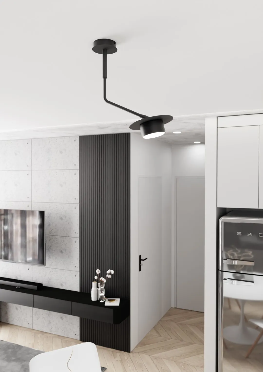 Lampa sufitowa MIZU 1 BL czarna - 1448/1