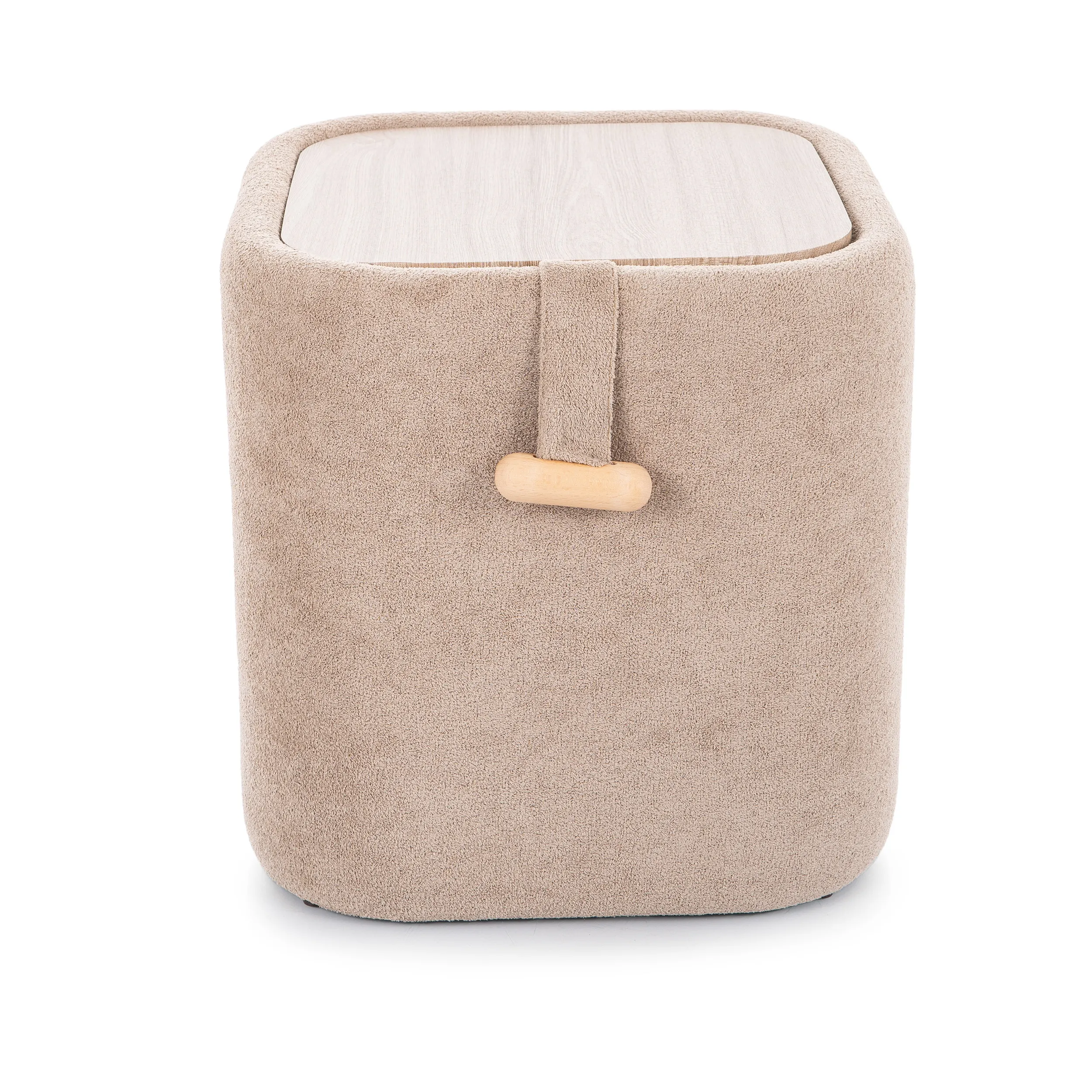 Puf z pojemnikiem NAP 37x37 ciemnobeżowy - NAPCBE