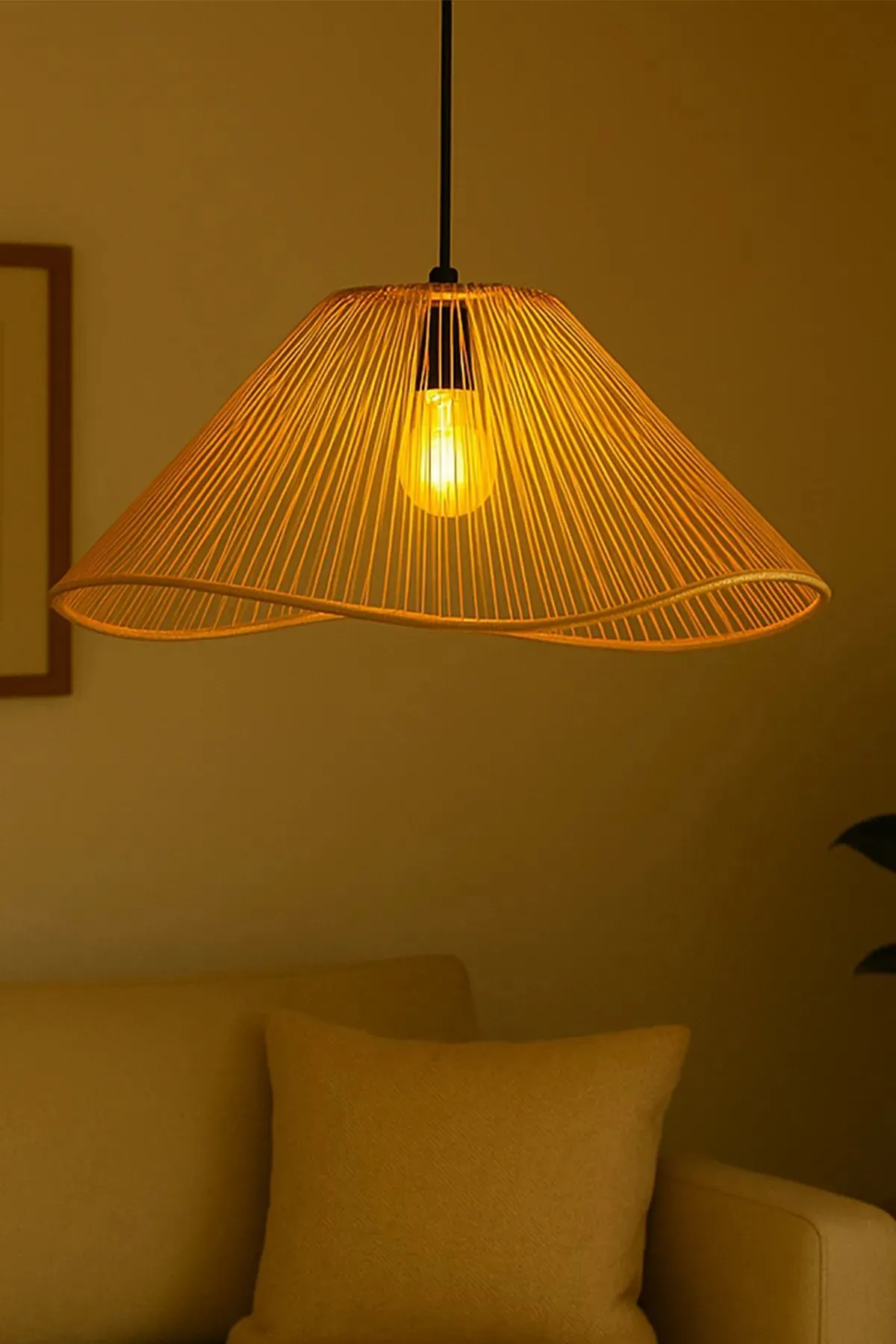 Żyrandol ażurowy BK086 naturalny - ASI_687HMY2431