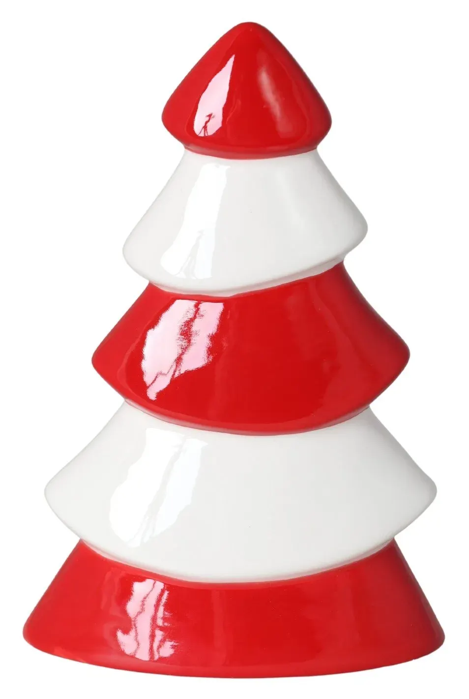 CHOINKA ceramiczna DUŻA biało-czerwona