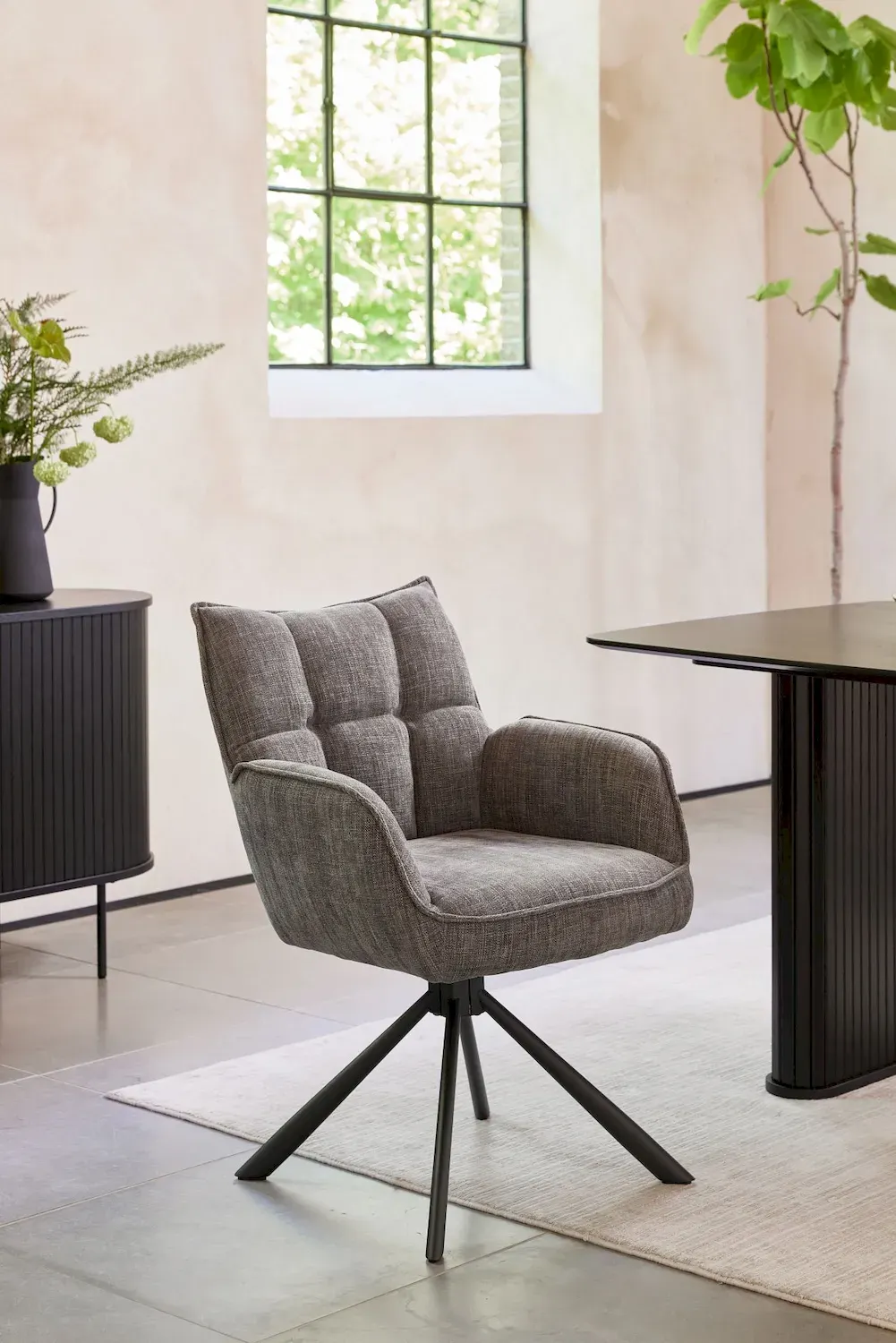 Krzesło obrotowe MARILLA - szary - UN_51080003