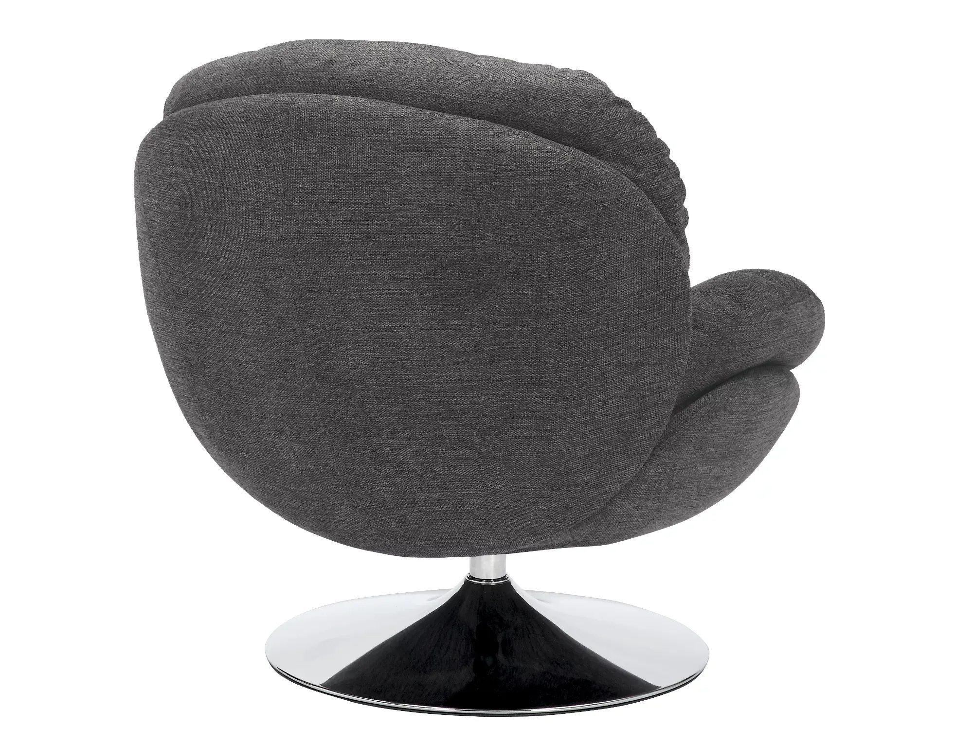 Fotel obrotowy BRIGITTE BREGO ciemnoszary/chromowana noga - BRIGITTEBRCSZ18