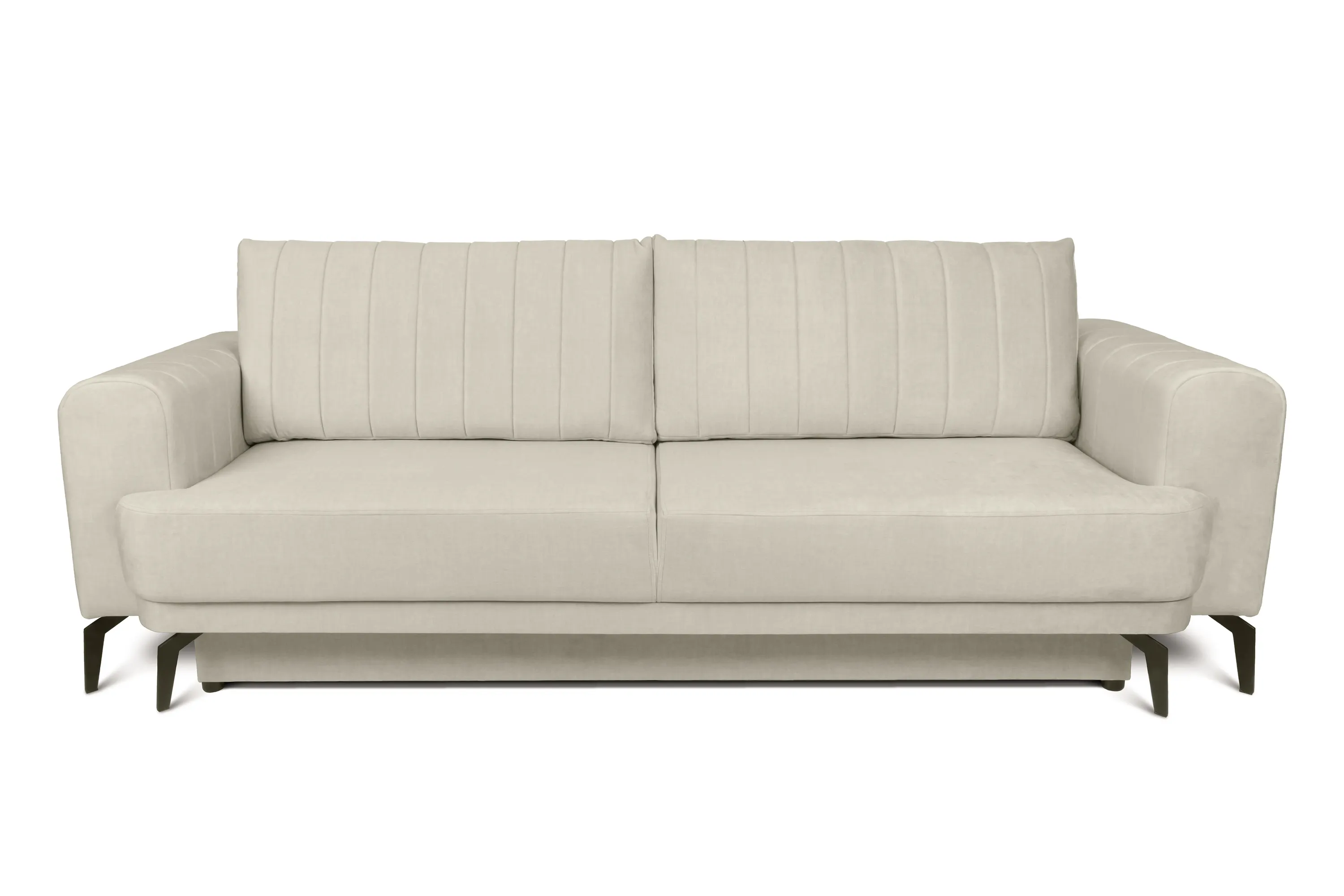 Sofa rozkładana LUZANO (Vogue 1) 250 cm z pojemnikiem kremowa - B_152829