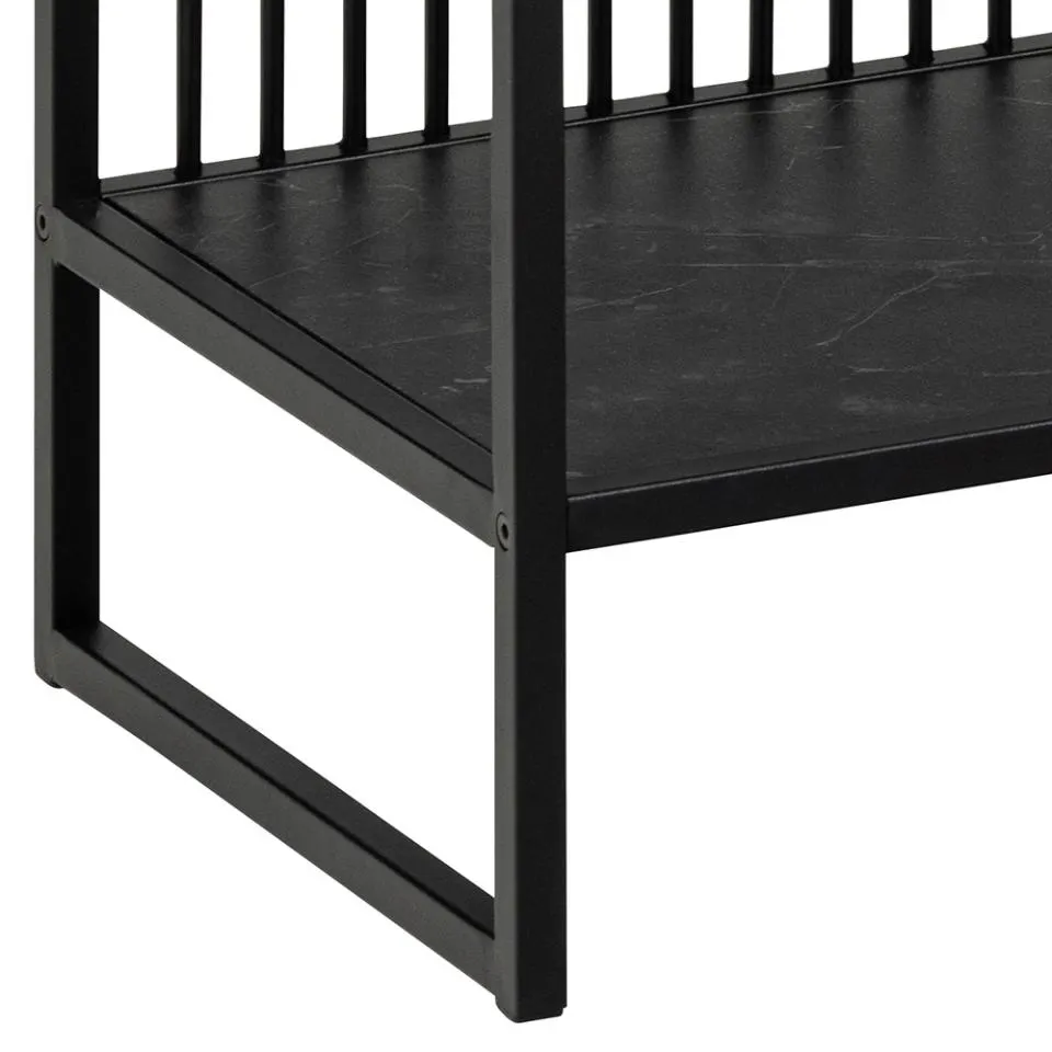 Regał niski STRINGTON 120x83x35 czarny - 0000104669