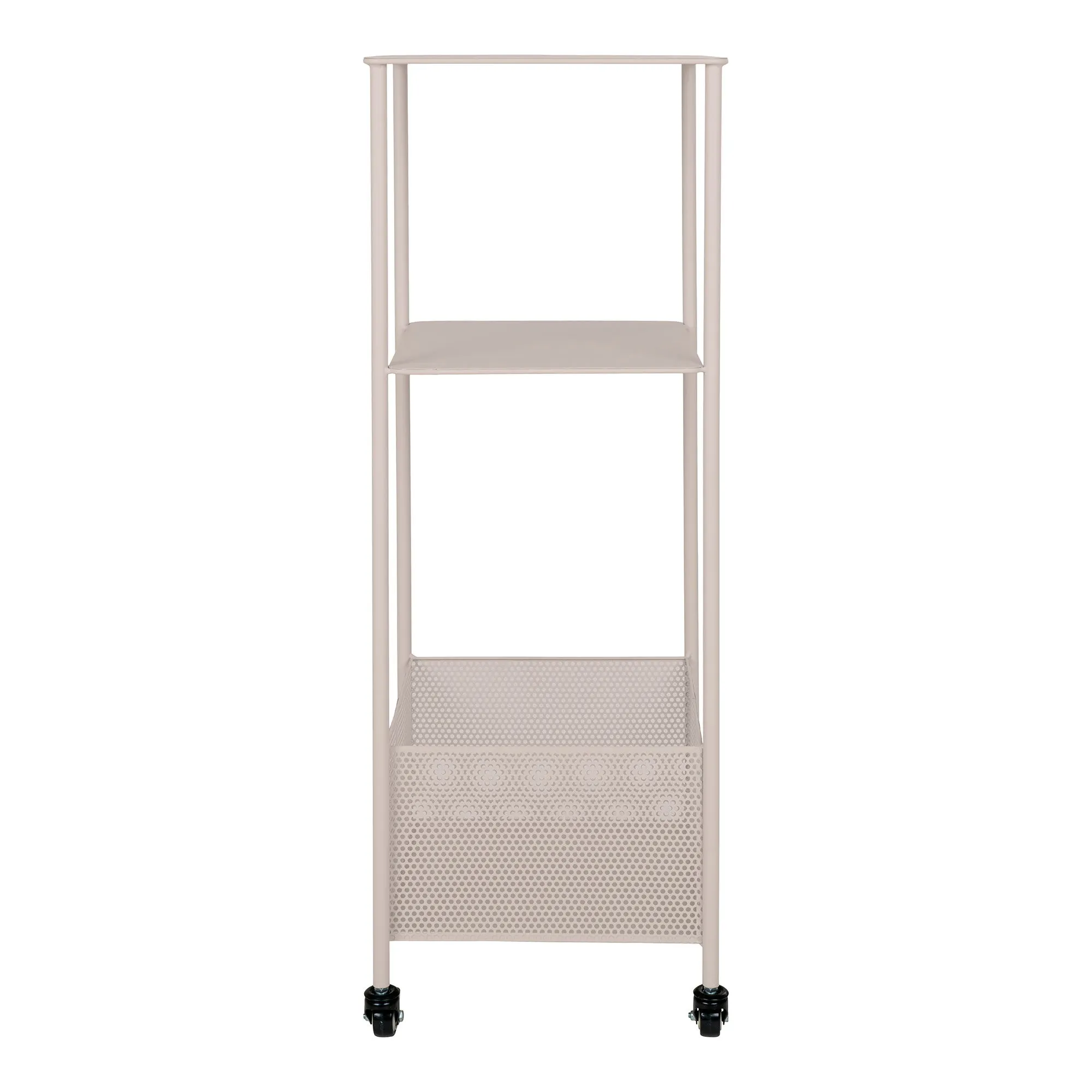 Wózek metalowy TORRES 3 półki 35x35x106 cm piaskowy