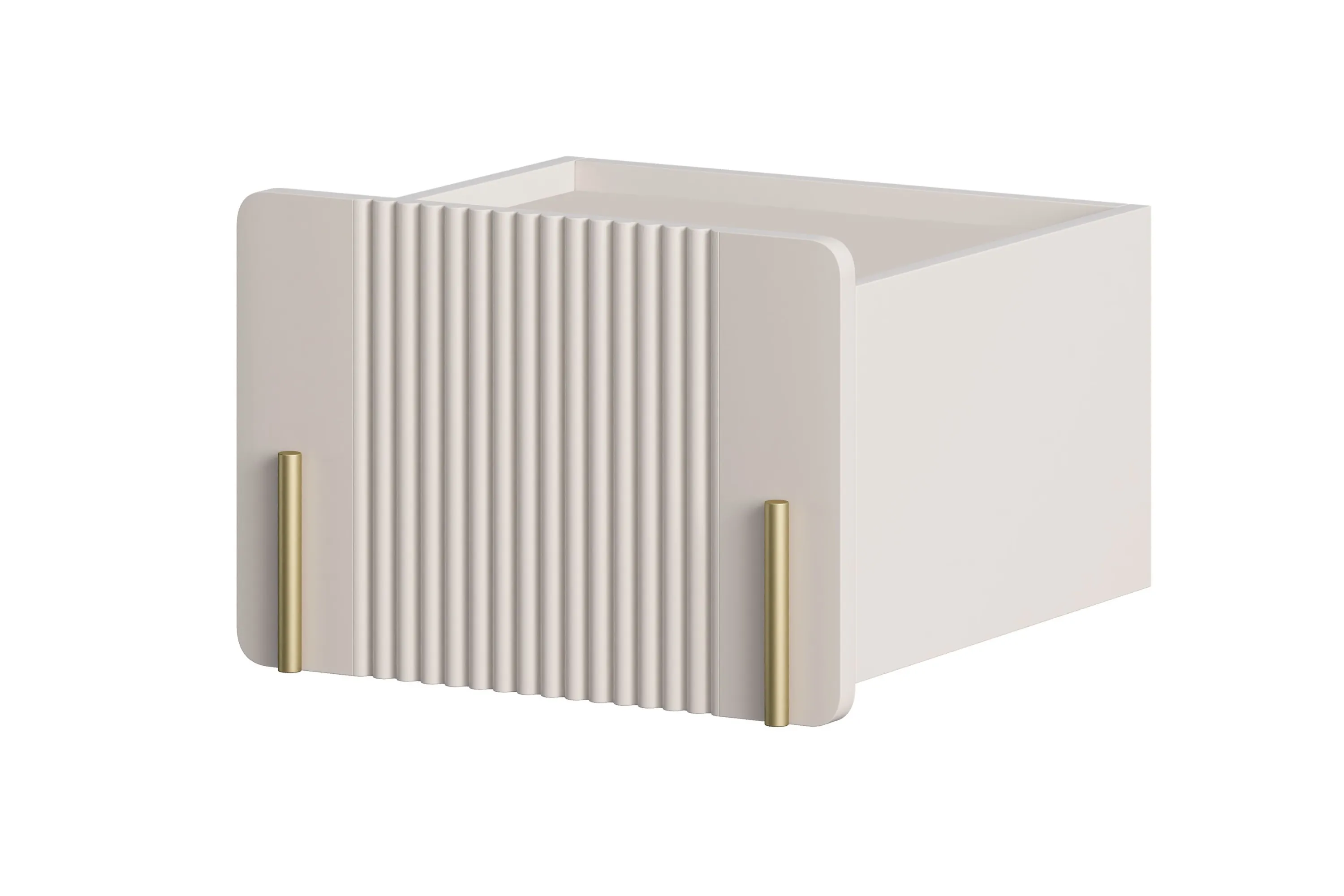 Szafka nocna wisząca z 1 szufladą MALMI 45cm - kaszmirowy - złoty