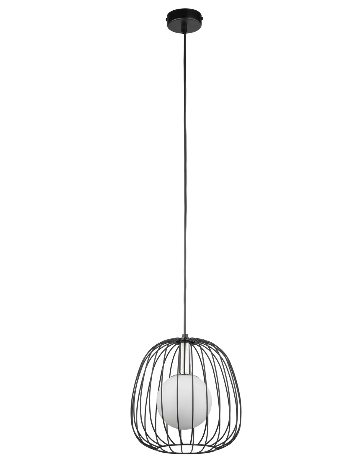 Lampa wisząca BELL 1 S czarno-srebrna