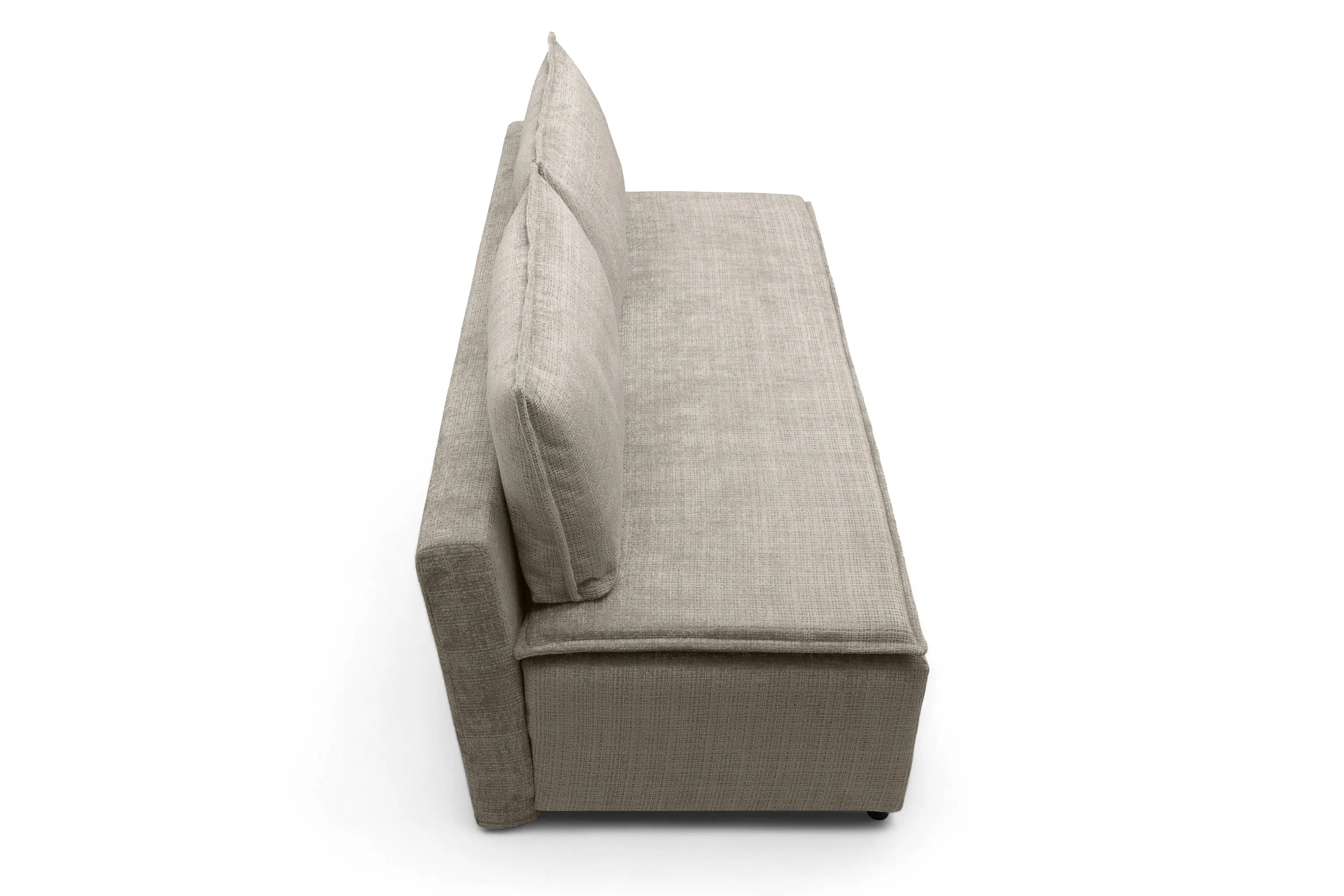 Sofa rozkładana z pojemnikiem FIRIOZA 210 cm ciemnobeżowa - B_165928