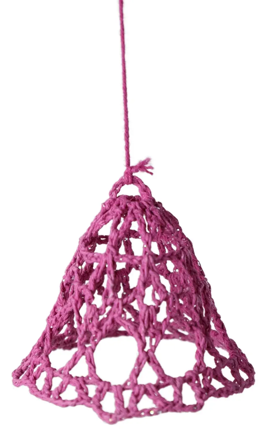 Dekoracja świąteczna DZWONEK szydełkowy mały fioletowy Dekoracja świąteczna DZWONEK szydełkowy mały fioletowy
