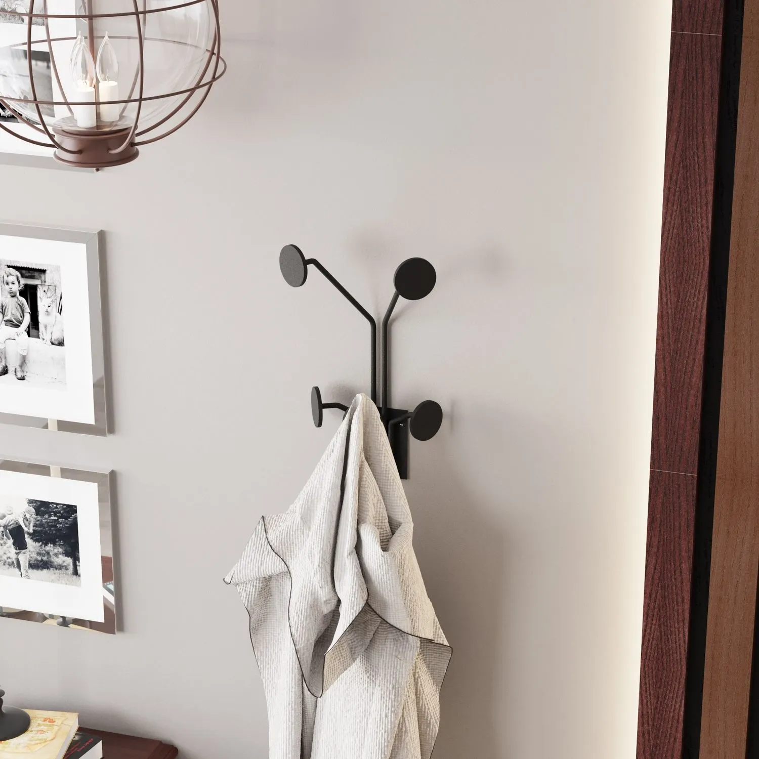 Metalowy haczyk ścienny ŻYRAFA czarny - ASI_494PYT1151