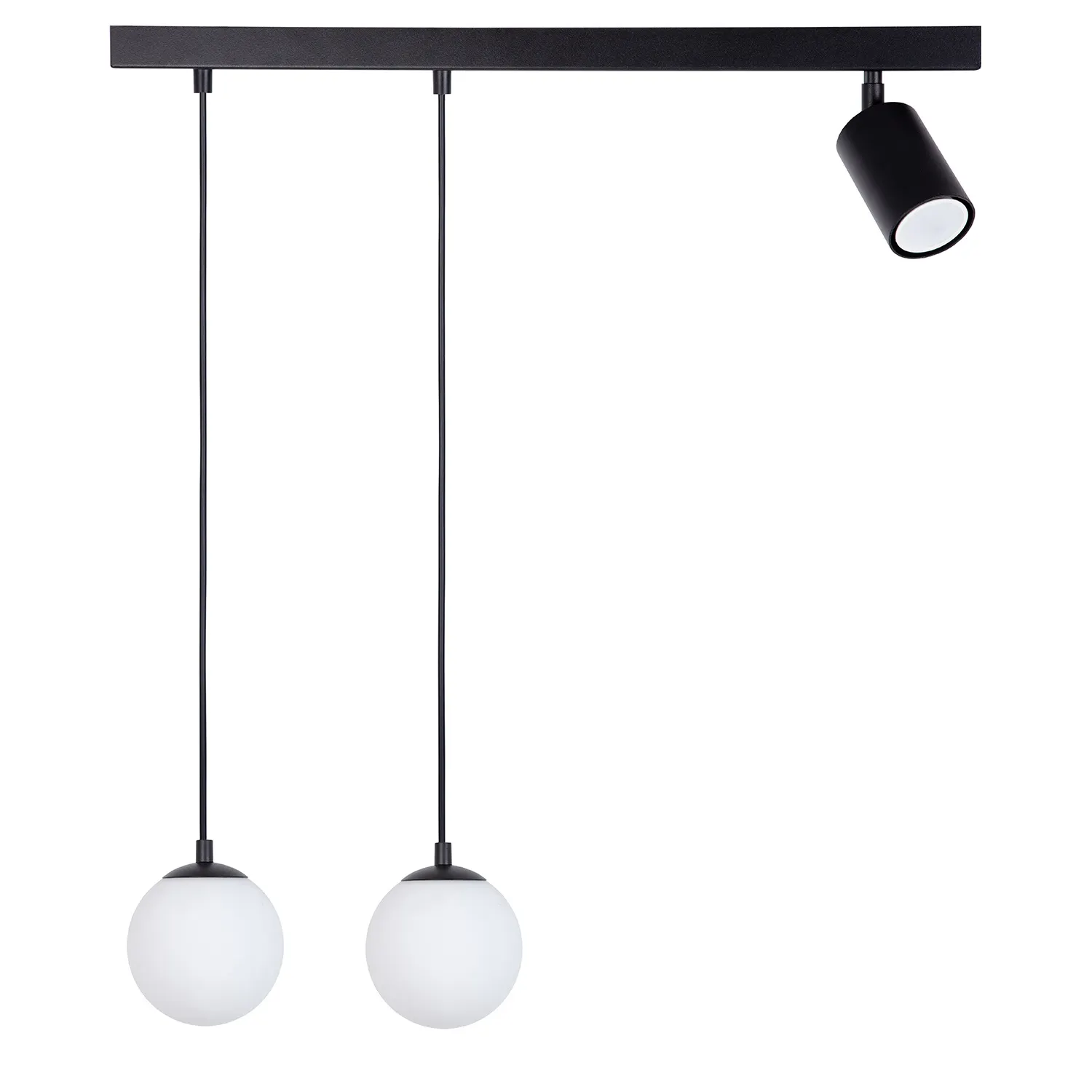 Lampa wisząca TAVIRA 2+1 czarna biała