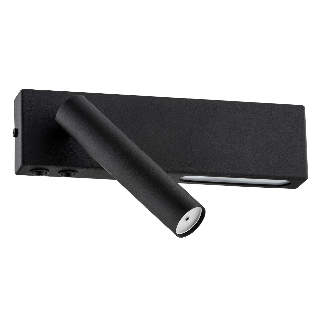 Kinkiet JASPER metalowy czarny z regulowaną lampką do czytania - 1035