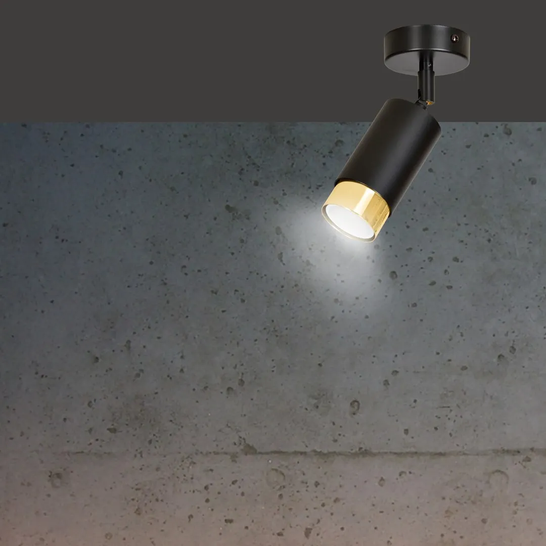 Lampa sufitowa HIRO Czarny/Złoty 965/1 - 965/1
