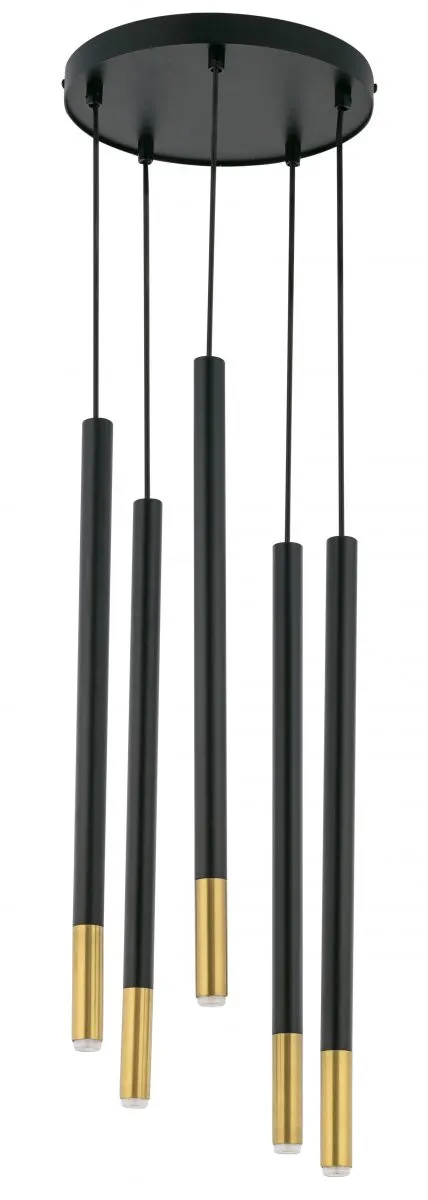 Lampa wisząca SOPEL DUE 5 czarno-złota Lampa wisząca SOPEL DUE 5 czarno-złota