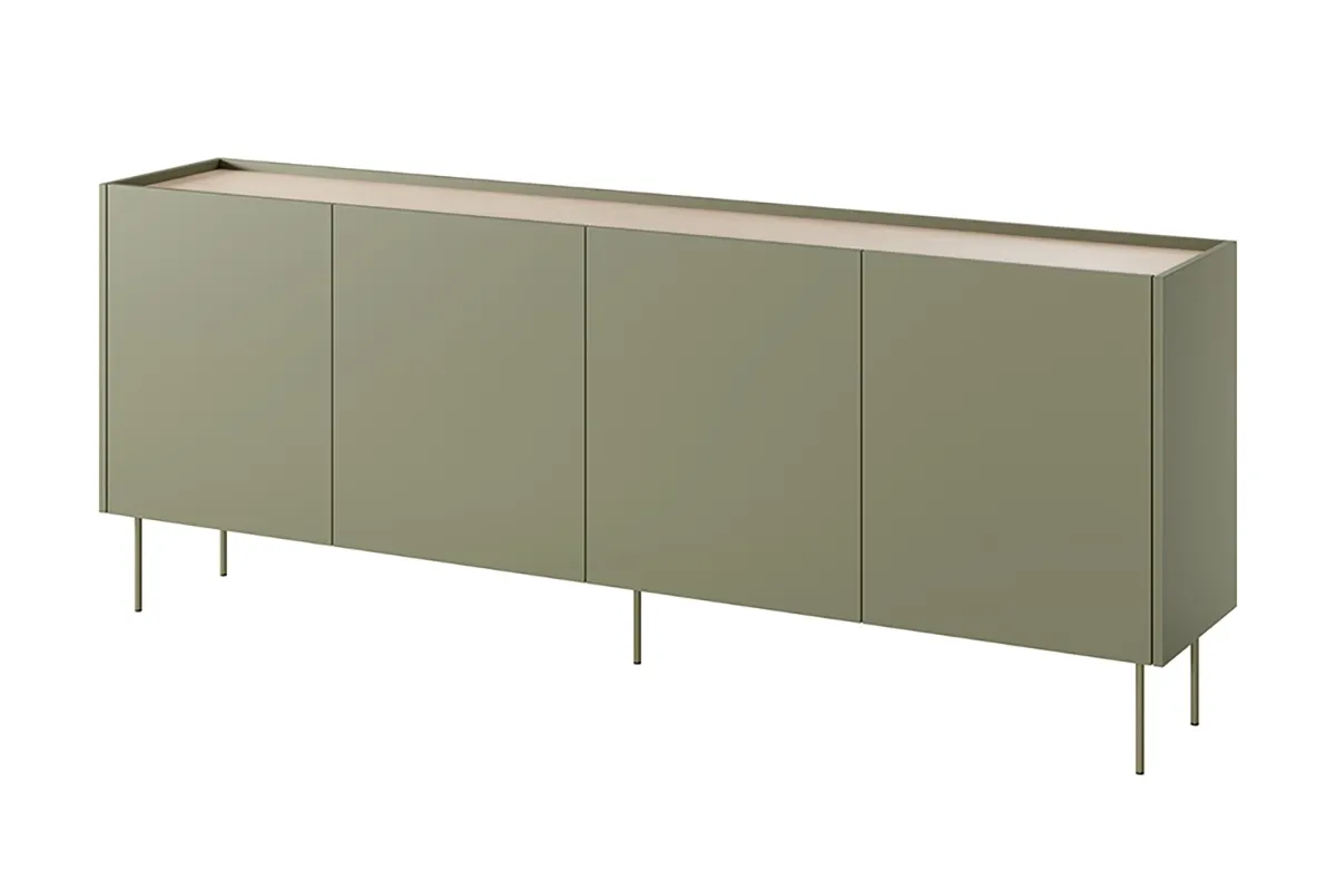 Komoda DESIN 220 z 2 szufladami - oliwka - dąb nagano