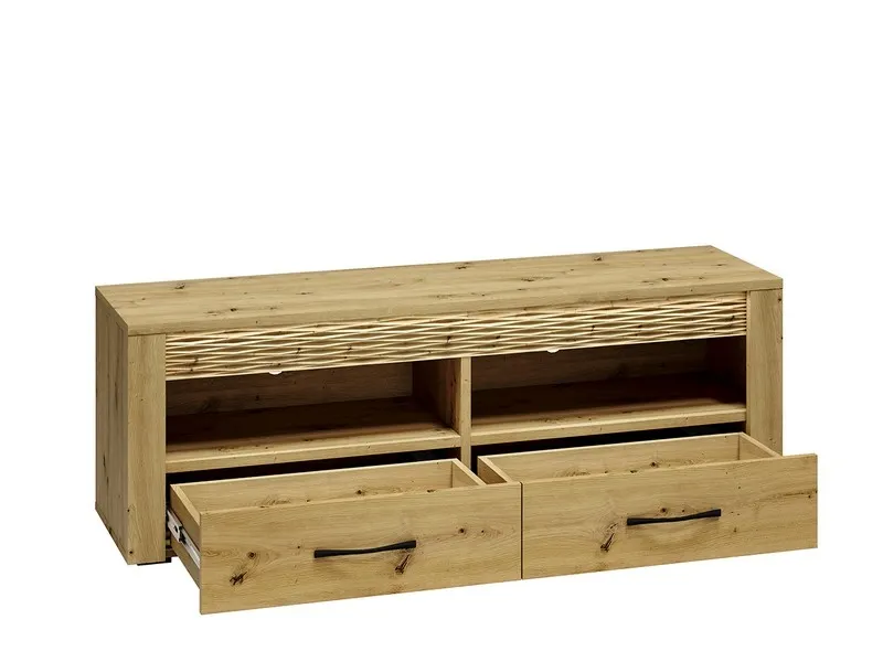 Szafka RTV z 2 szufladami i oświetleniem ARTIS 11, dąb artisan - 1ARTI11-001