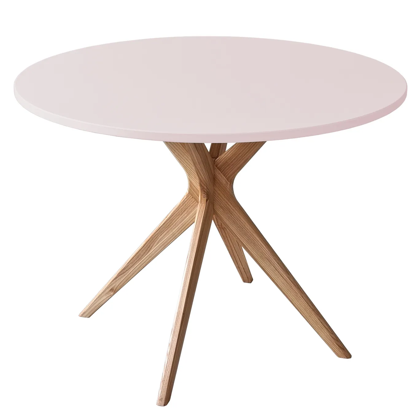 Stół okrągły JUBI BOLD 100cm różowy naturalny Stolik kawowy, Meble, Tabela, Stół do jadalni