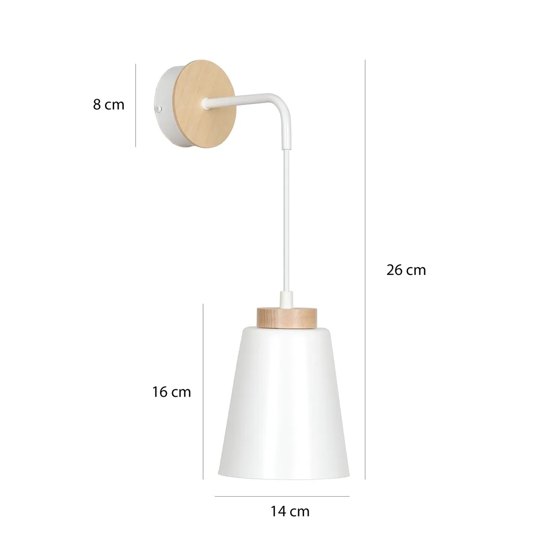 Kinkiet BOLERO Biały 443/K1 — zdjęcie 3