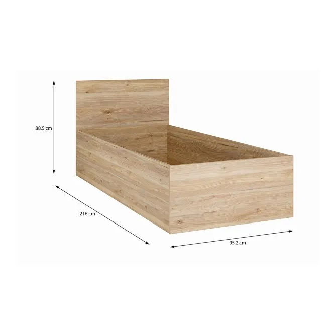 łóżko, ramiony łóżka, front łóżka, drewniane, mebel