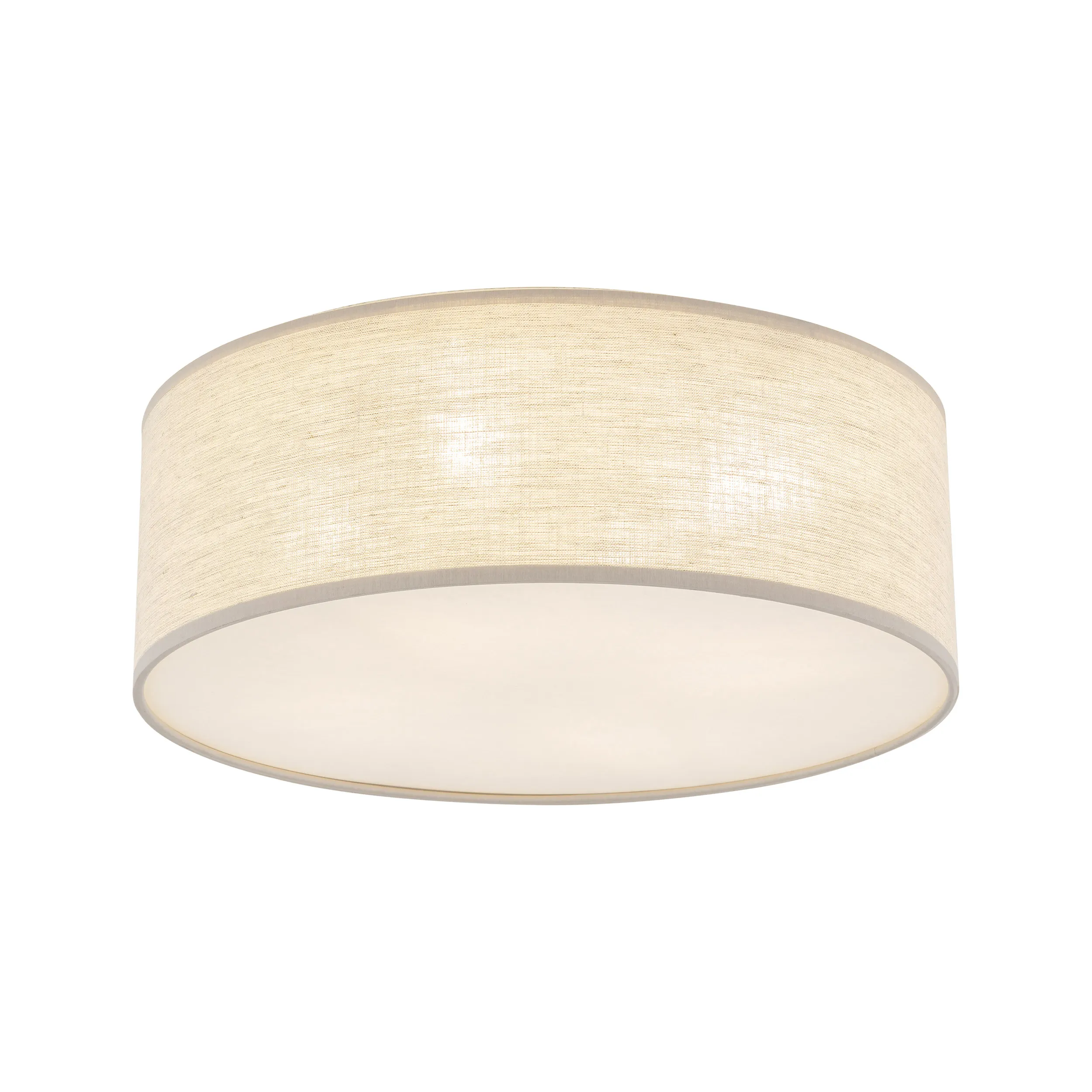 Lampa sufitowa NICOLA brązowa z białym kloszem okrągła 38x14cm - TK_10199