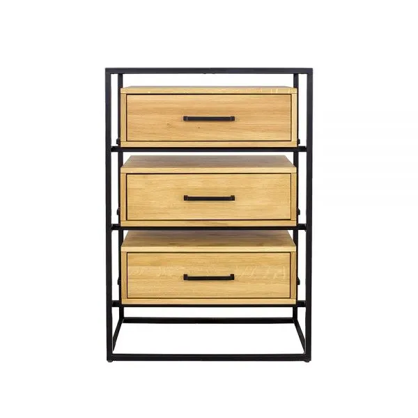 Komoda dębowa KD370 Naturalny DREWMAX - 28862