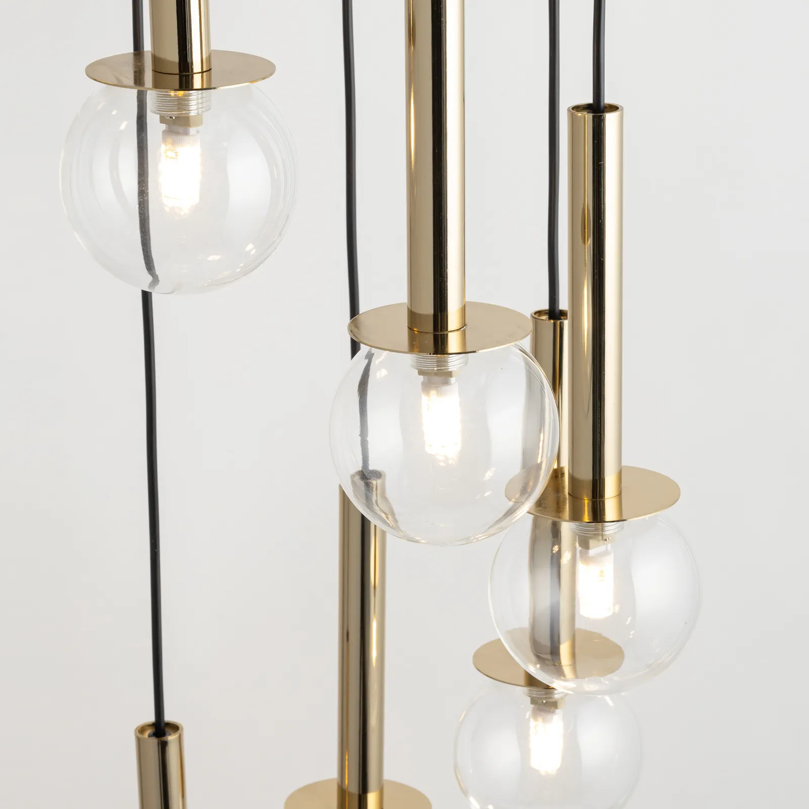 Lampa wisząca DAISY 7 czarno-złota - SI_40760