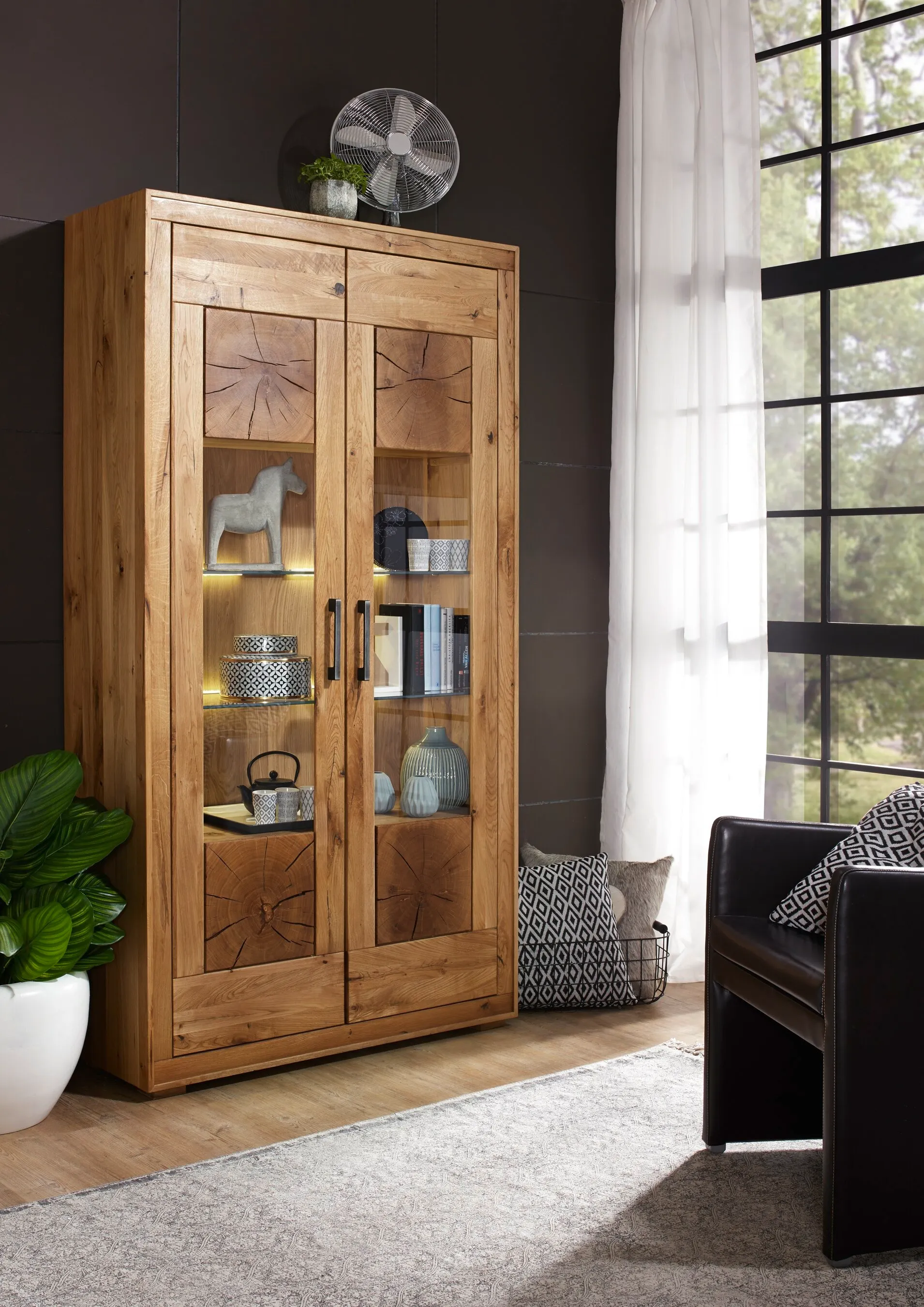 Witryna II Cornflower dębowa 2-drzwiowa - GK_1033150211