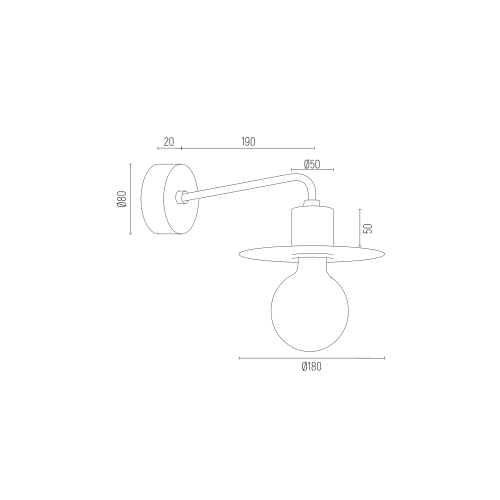 CORSO_3878-3879-3880 Kinkiet CORSO metalowy czarny - 3879