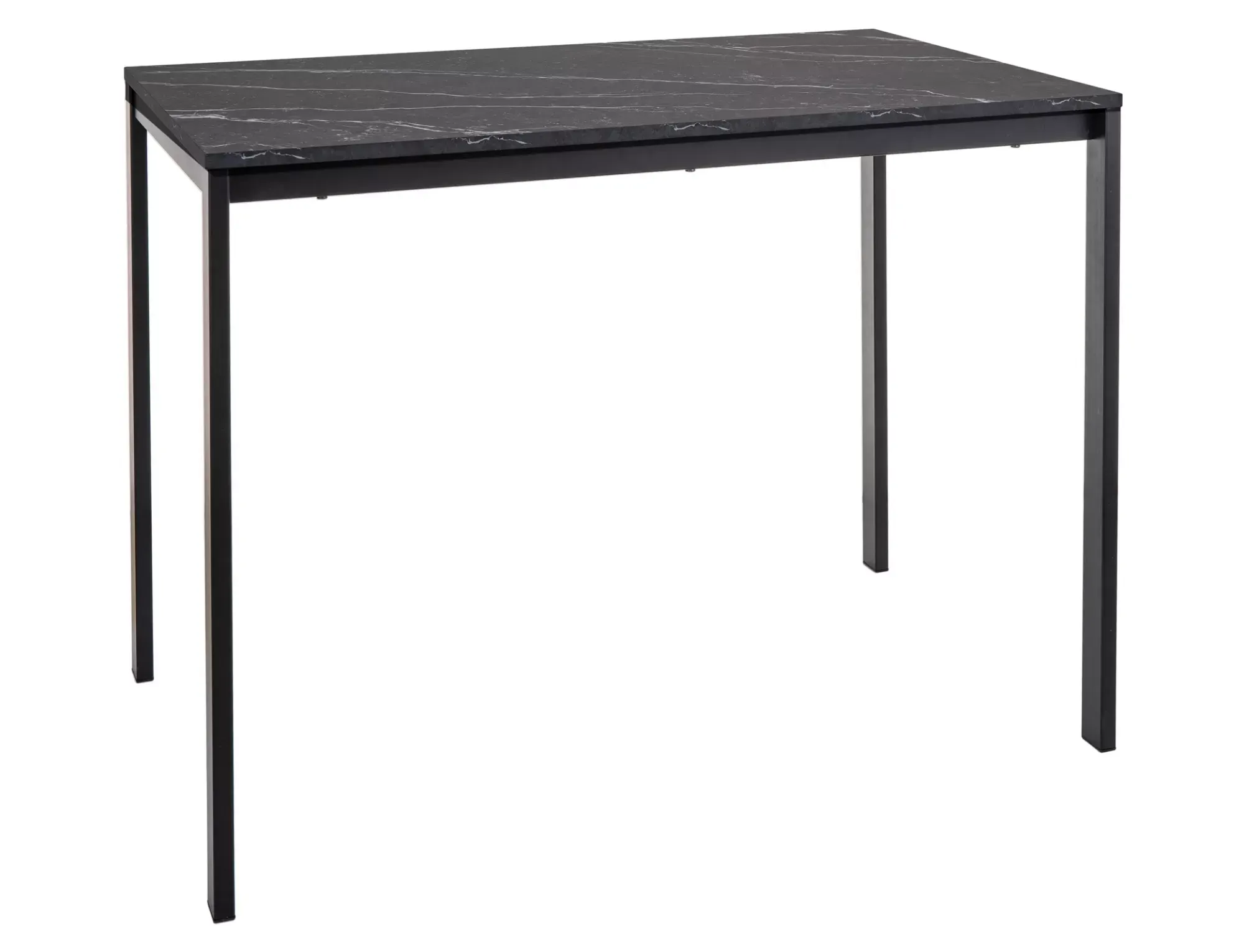 Stół jadalniany MARIO 100x60 efekt marmuru czarny