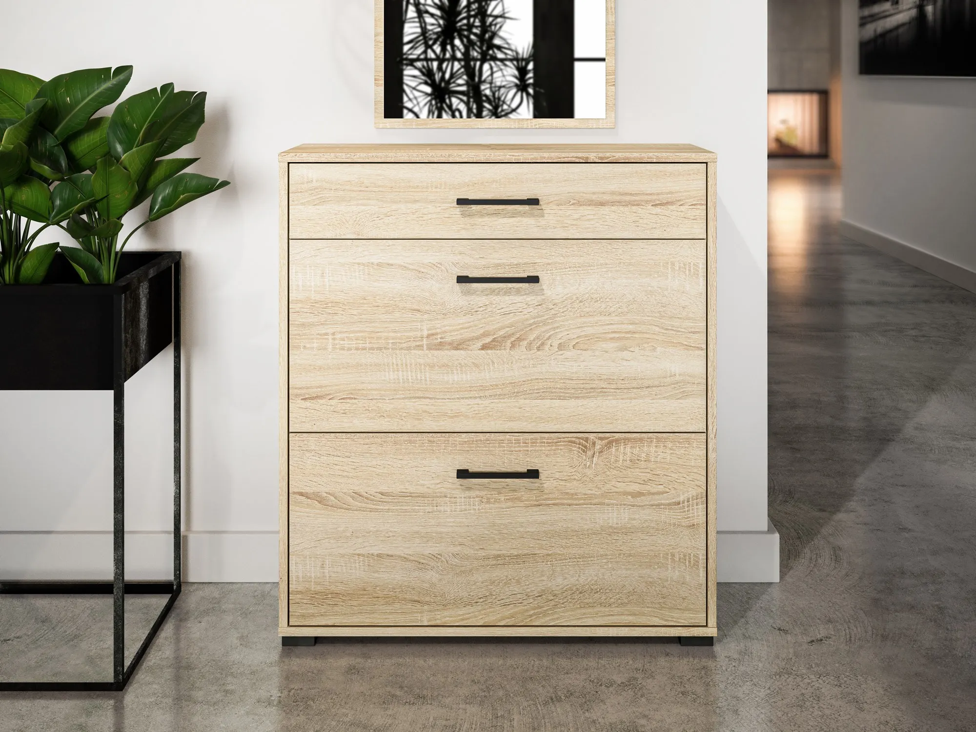 Szafka na buty CARO 10 Sonoma jasna 90x80x34 — zdjęcie 4