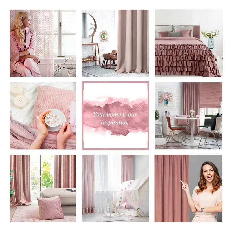 ZASŁONA GOTOWA PIERRE NA TAŚMIE 140X300 CM CIEMNORÓŻOWY - EU_392269