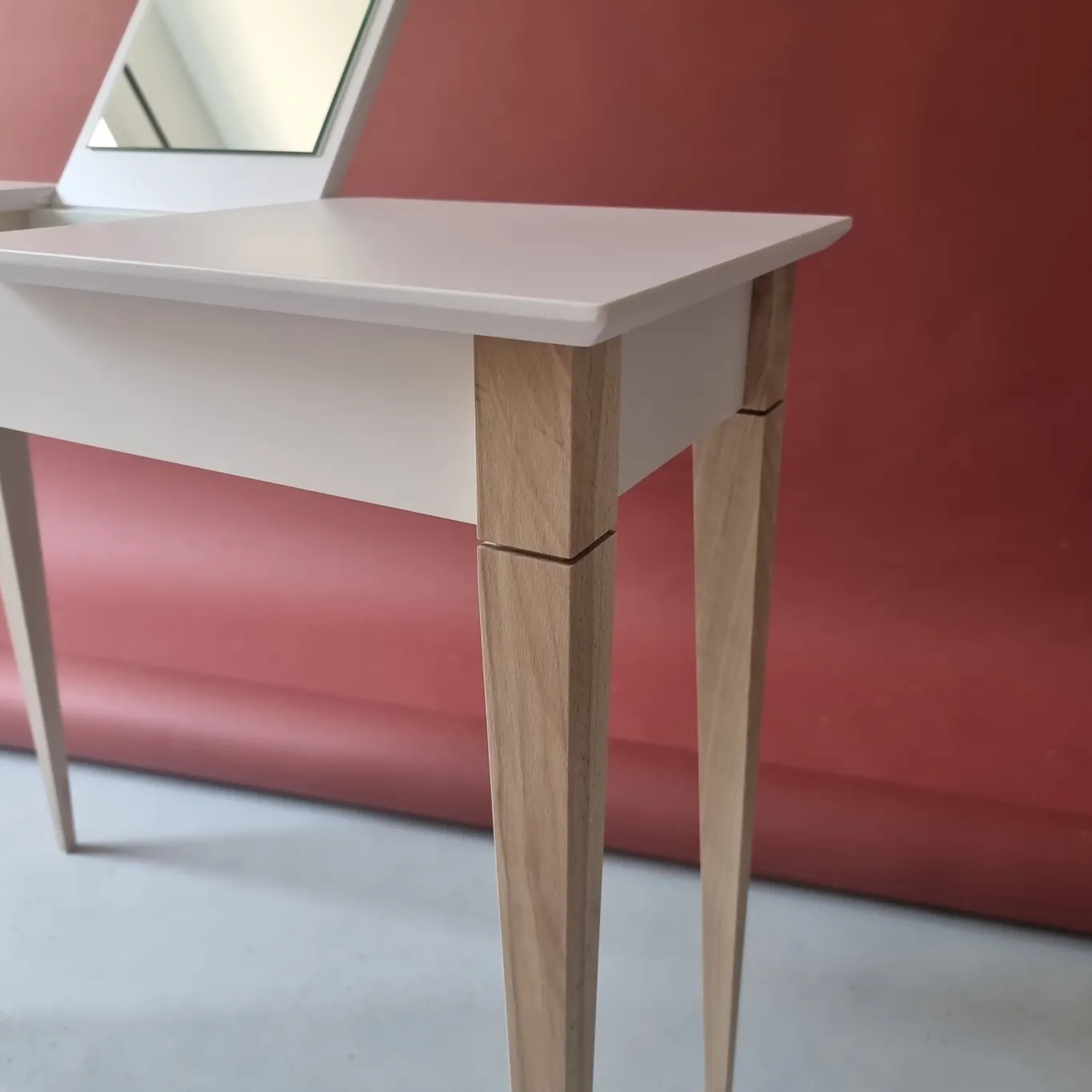 Toaletka z lustrem MIMO 85x35cm beżowy naturalny - NRAGABADTMI24