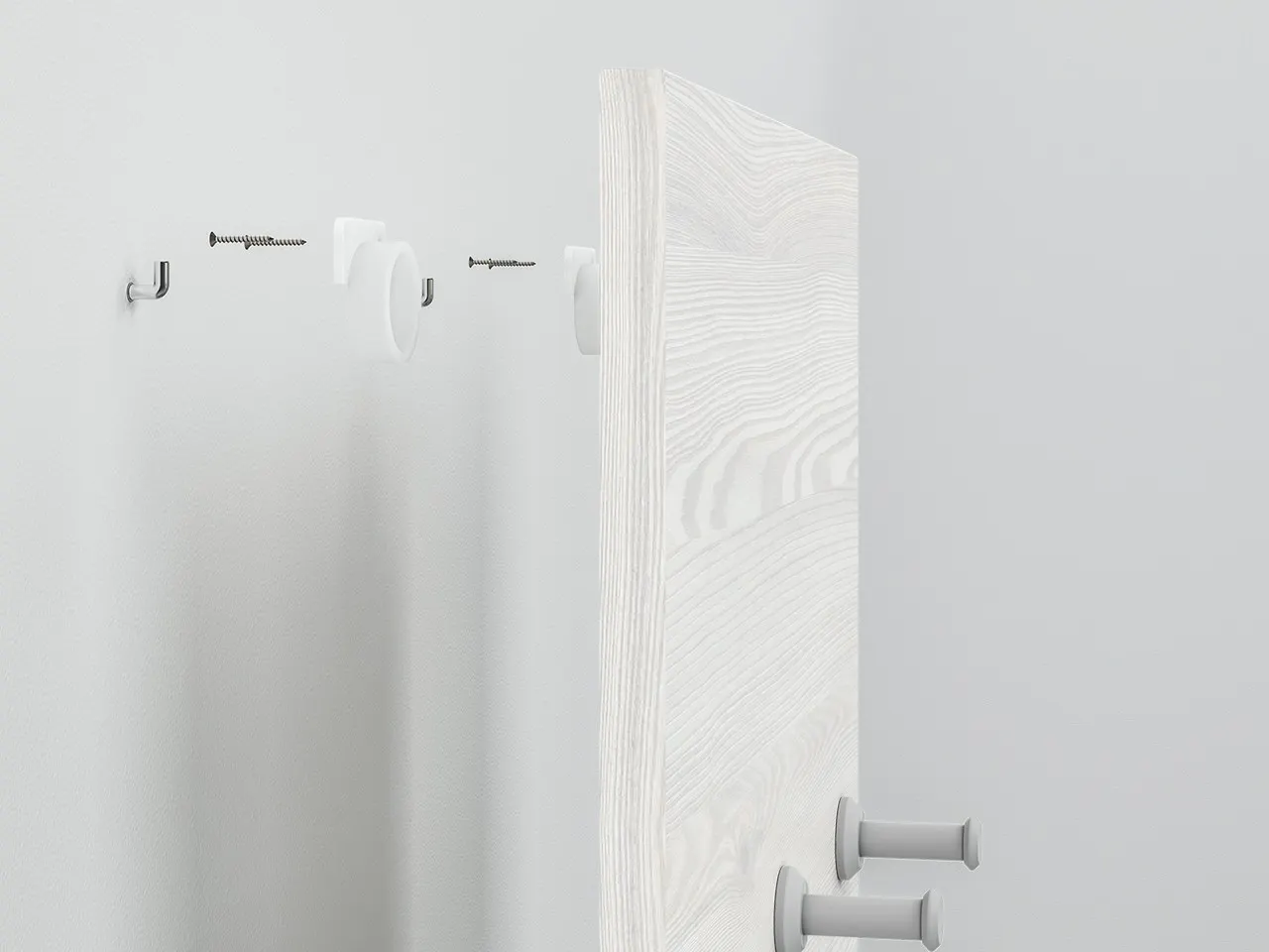 Wieszak do przedpokoju HYGA 08 sosna śnieżna 34x102x3 - 1HYGA08-001