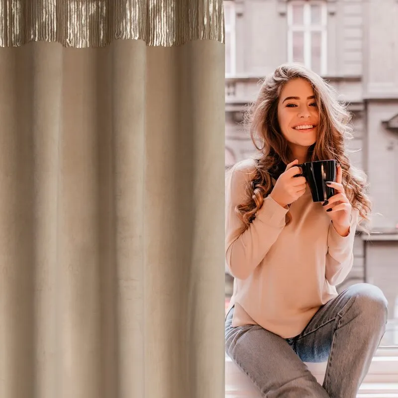 ZASŁONA GOTOWA JASPER 140X250 CM BEŻOWY - EU_386244