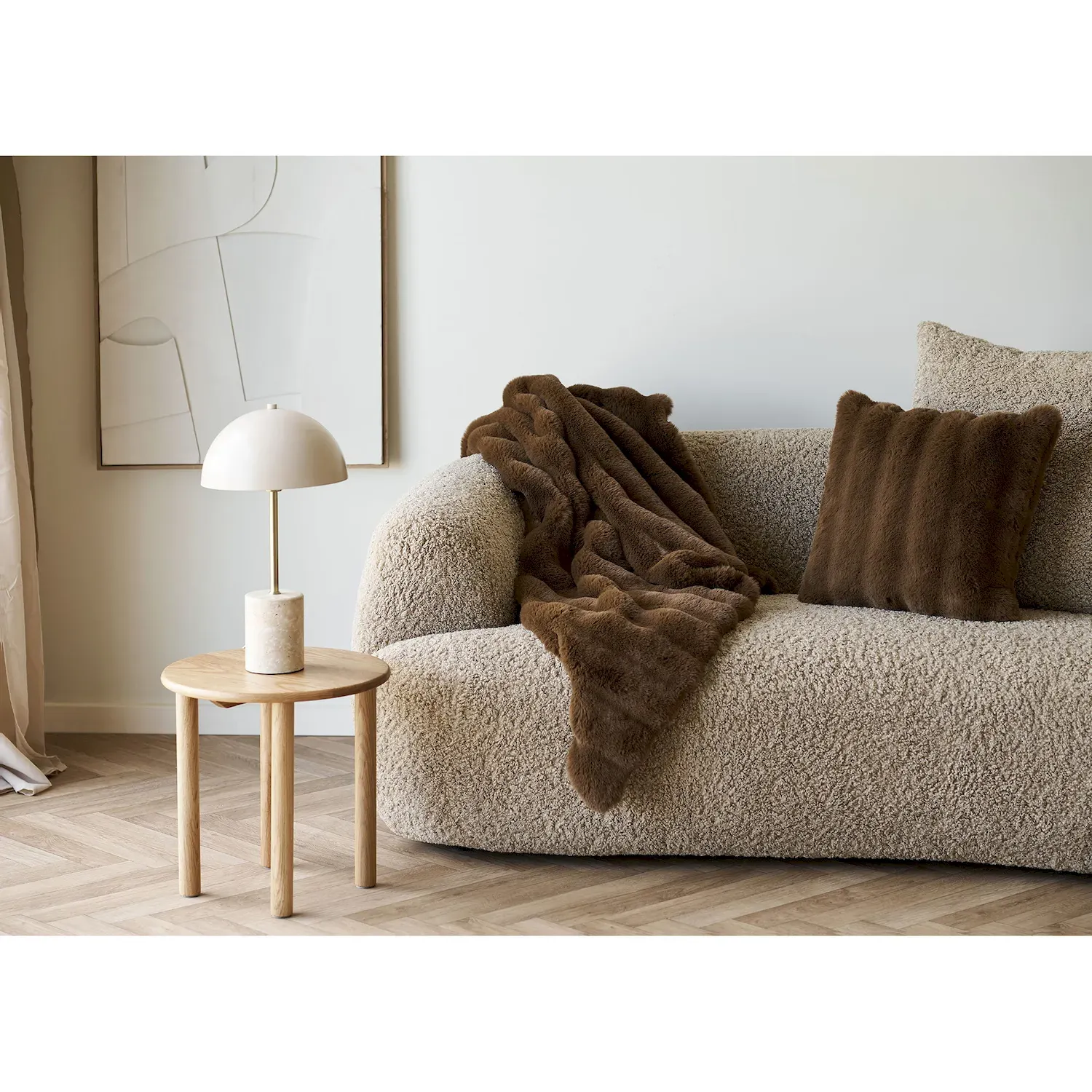 Stolik pomocniczy dębowy JENA 40x40cm dąb naturalny - 2151050