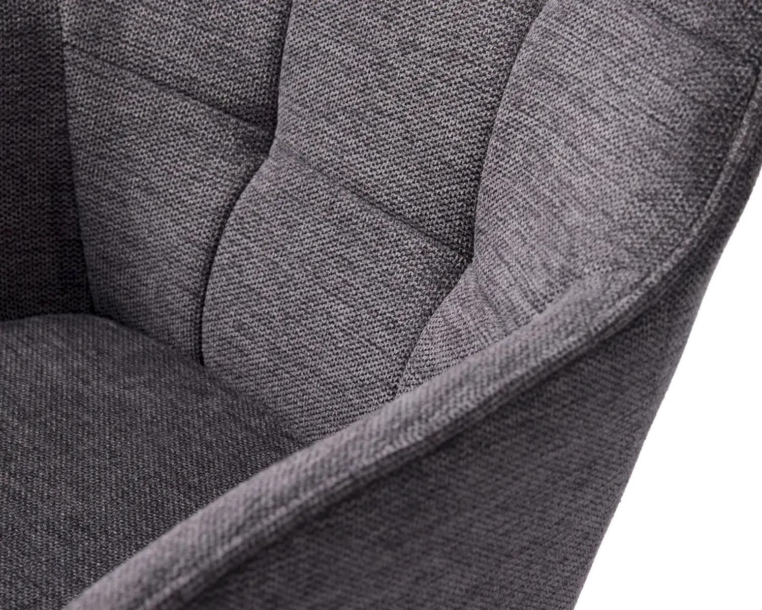 Krzesło pikowane NOLAN metalowe nóżki - ciemnoszare - UN_50800001