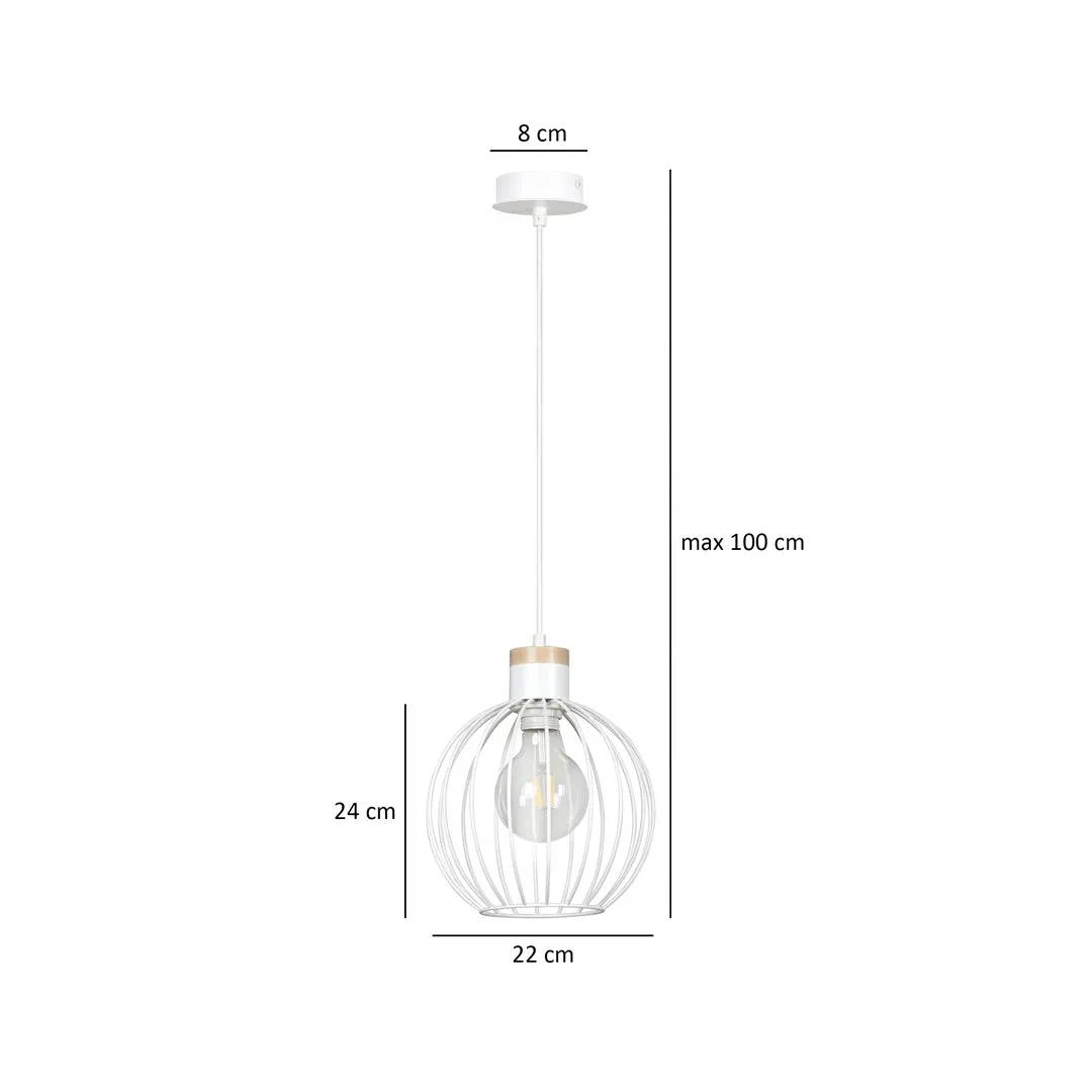 Lampa wisząca BARBADO Biały 755/1 - 755/1