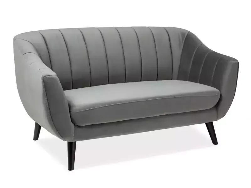 Sofa 2-osobowa ELITE 2 VELVET Bluvel 14 szary wenge
