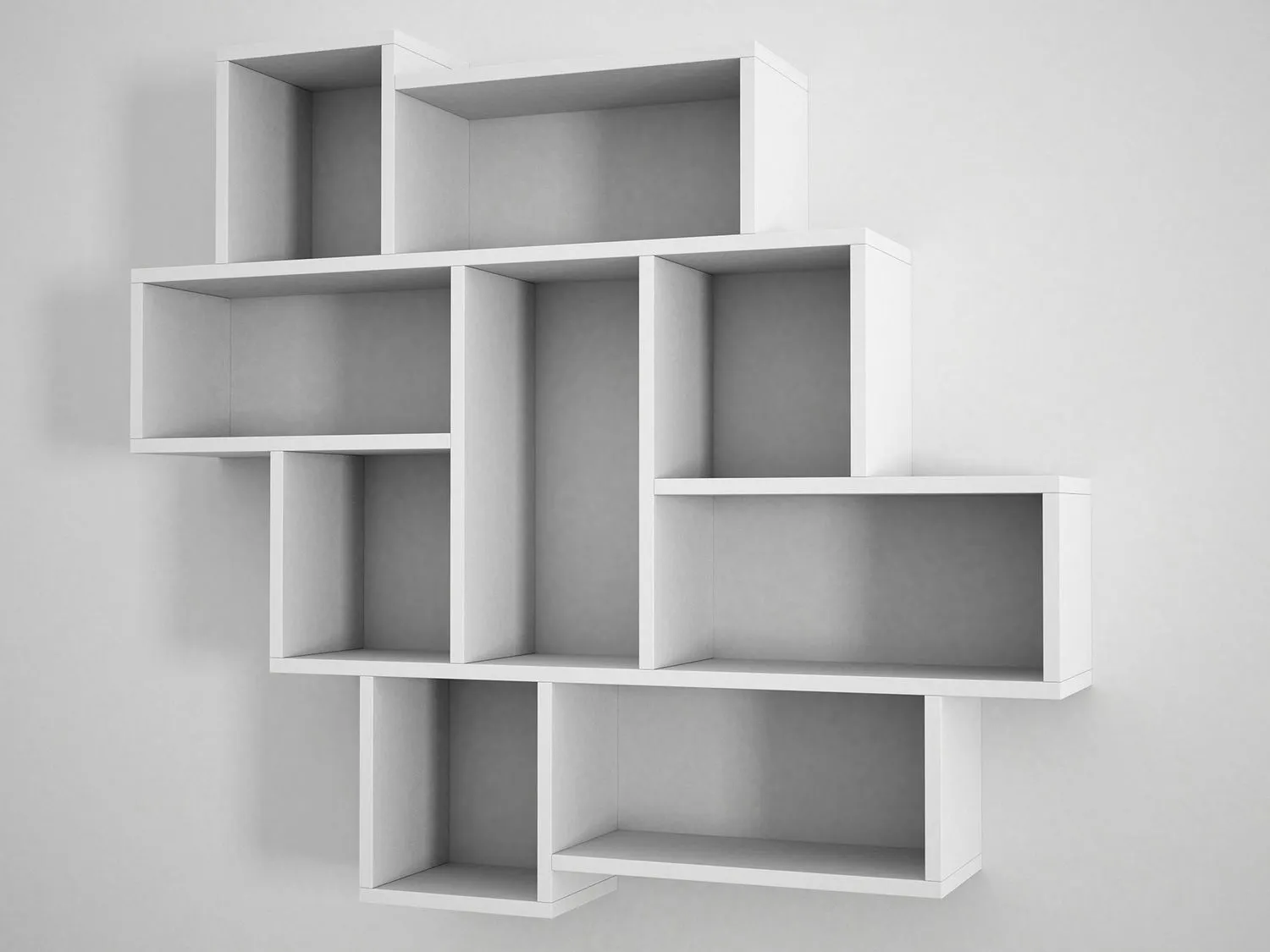 Półka ścienna z przegrodami PAROLA 115 cm biała - ASI_804TRH1602